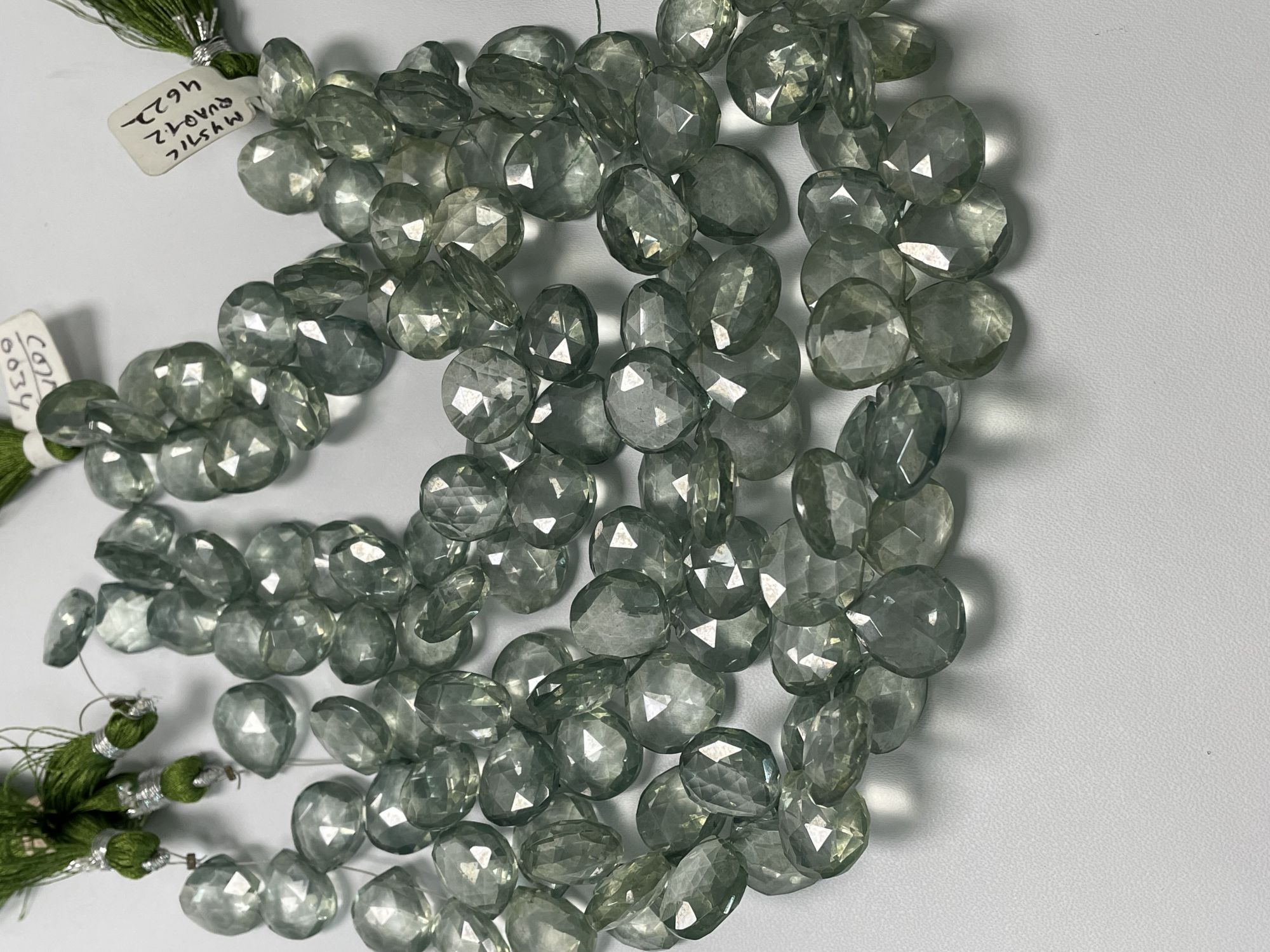 Green Mystic Quartz Heart Faceted