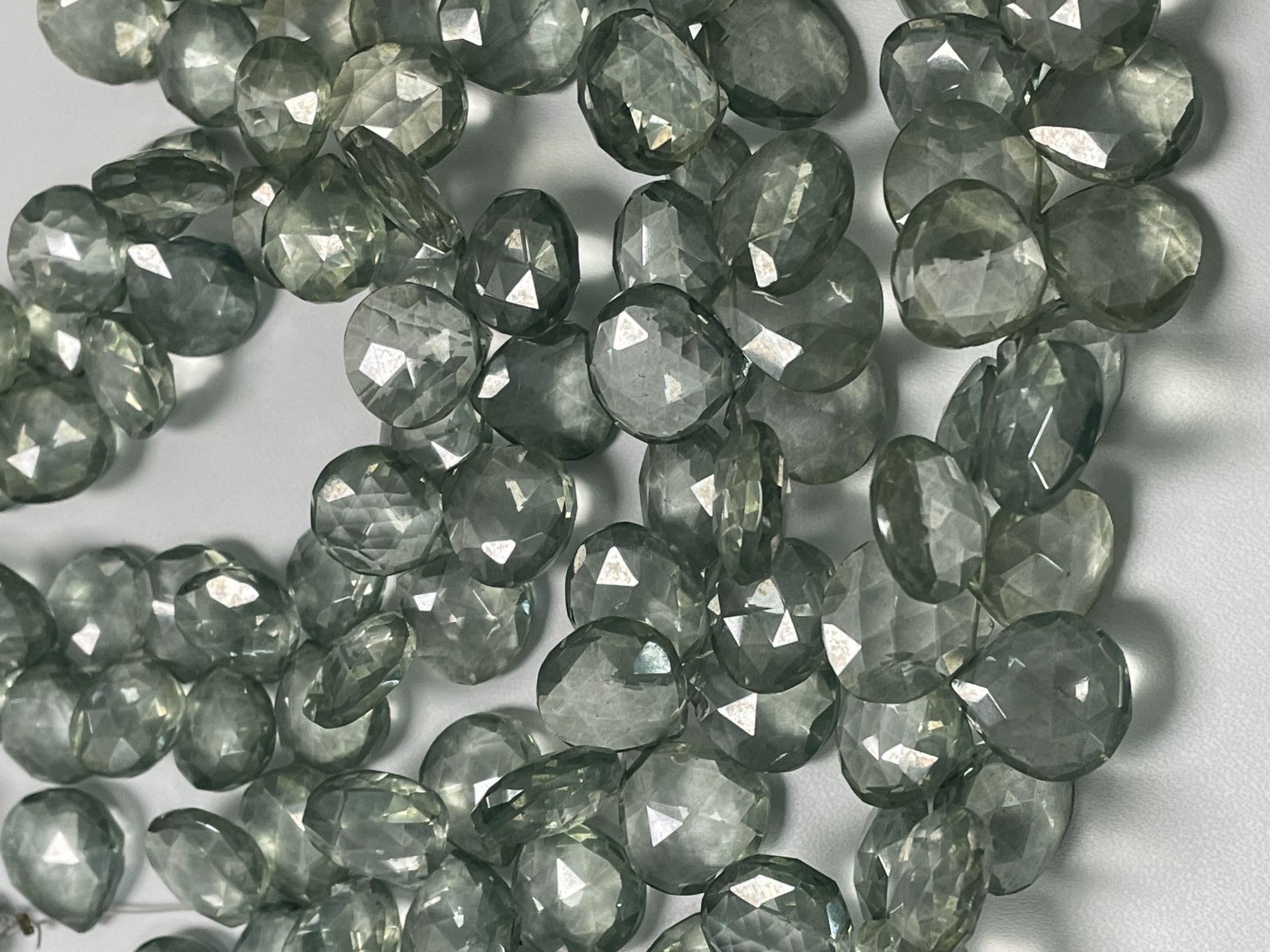 Green Mystic Quartz Heart Faceted