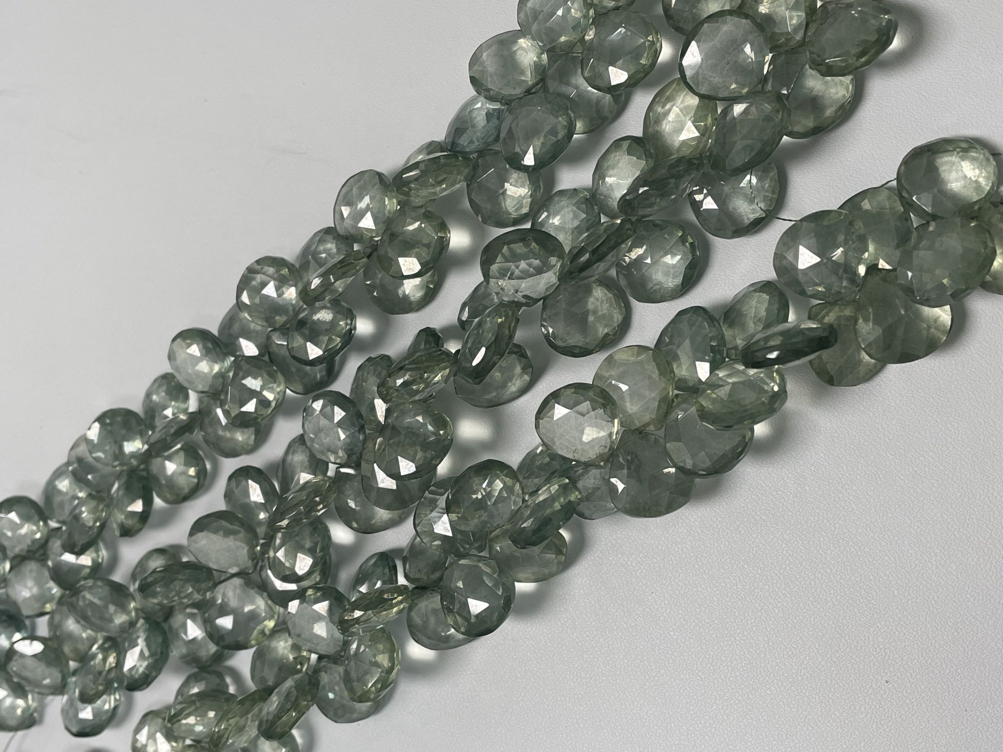 Green Mystic Quartz Heart Faceted