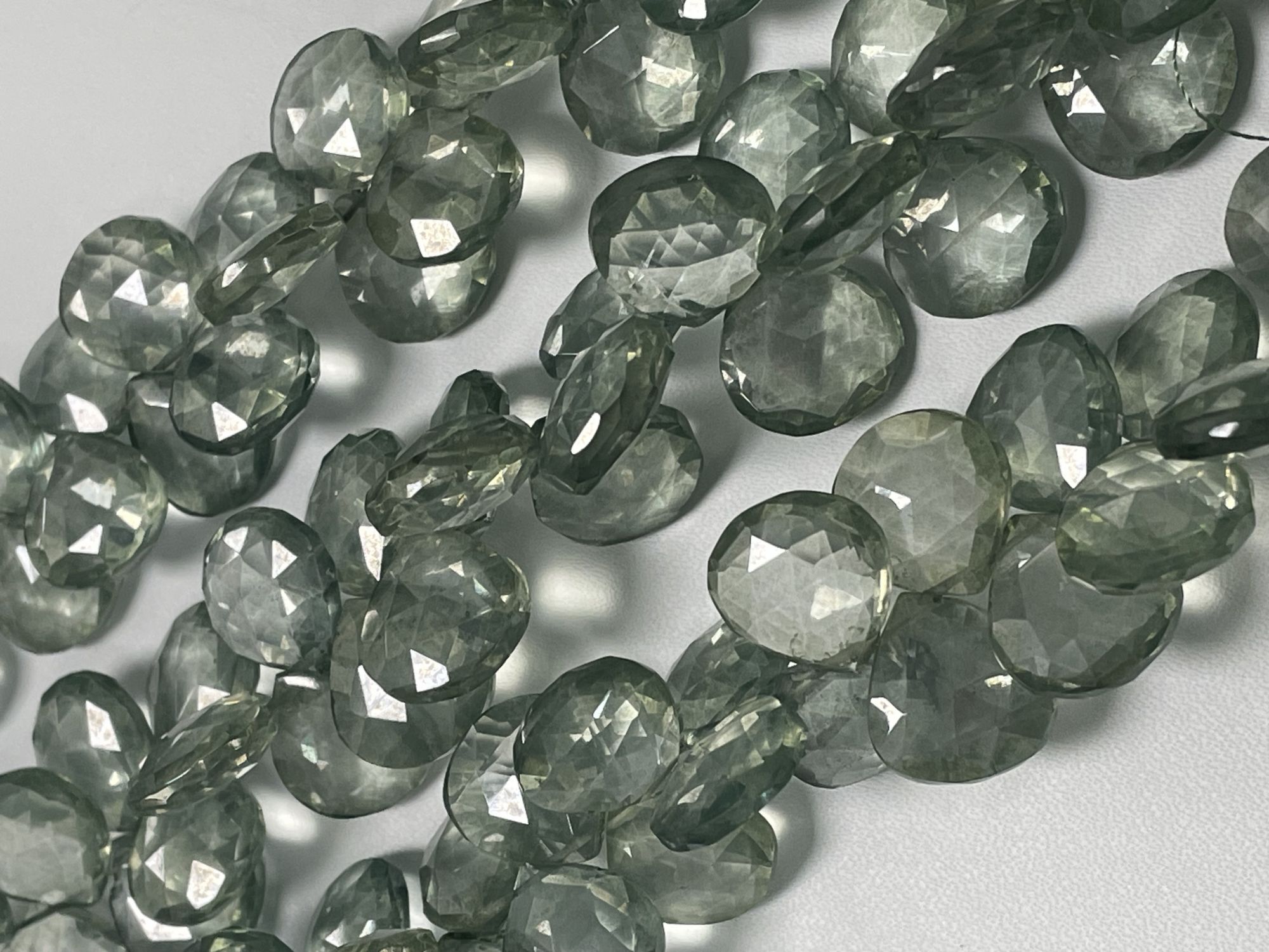 Green Mystic Quartz Heart Faceted