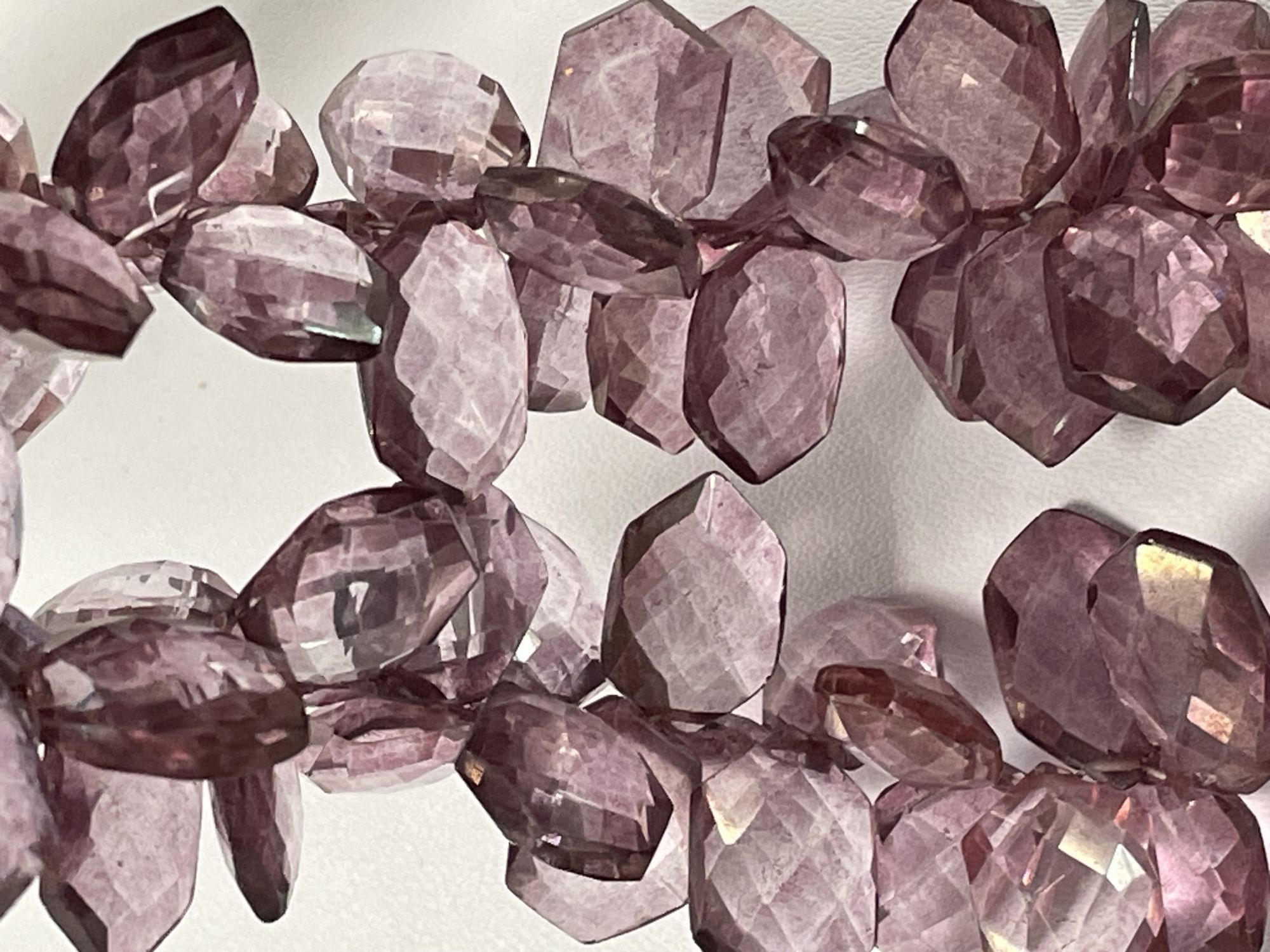 Pink Mystic Quartz Hexagon Faceted