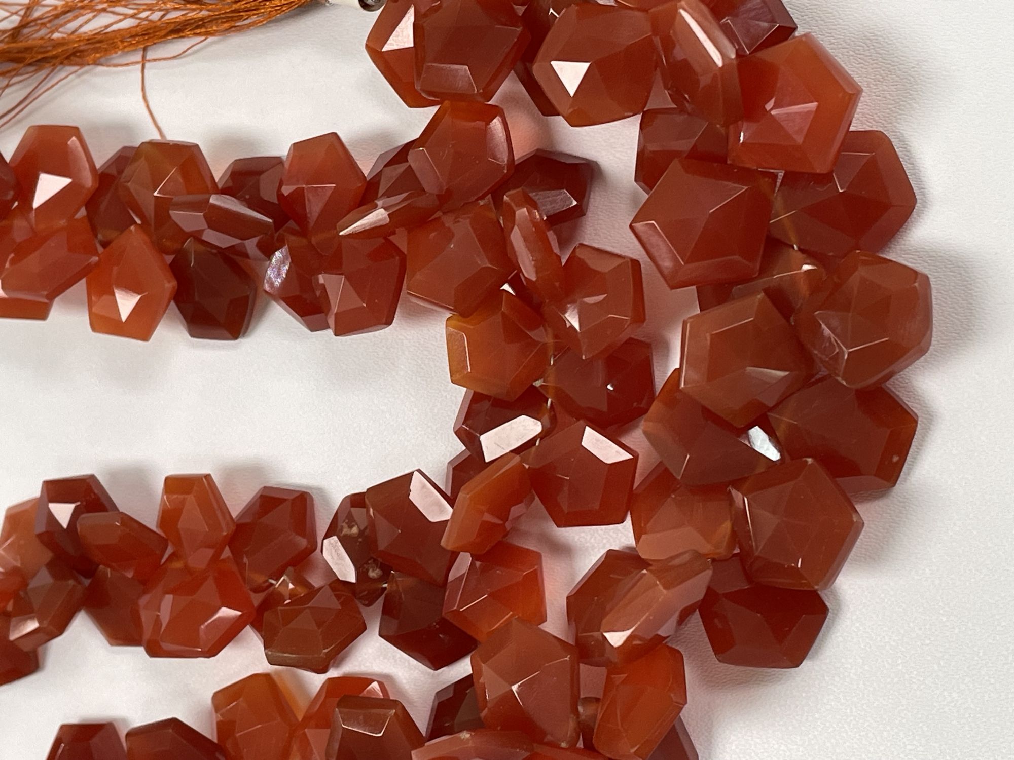 Carnelian Pentagon Faceted