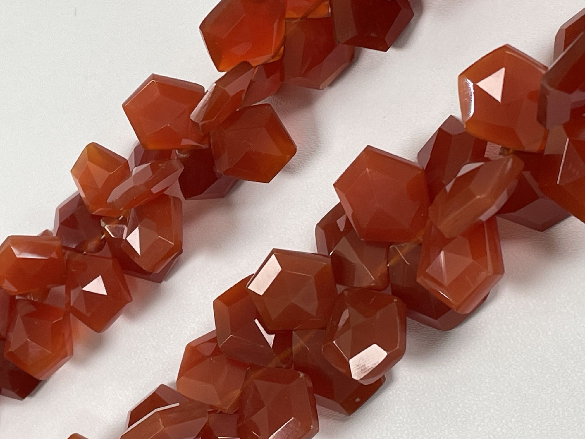 Carnelian Pentagon Faceted