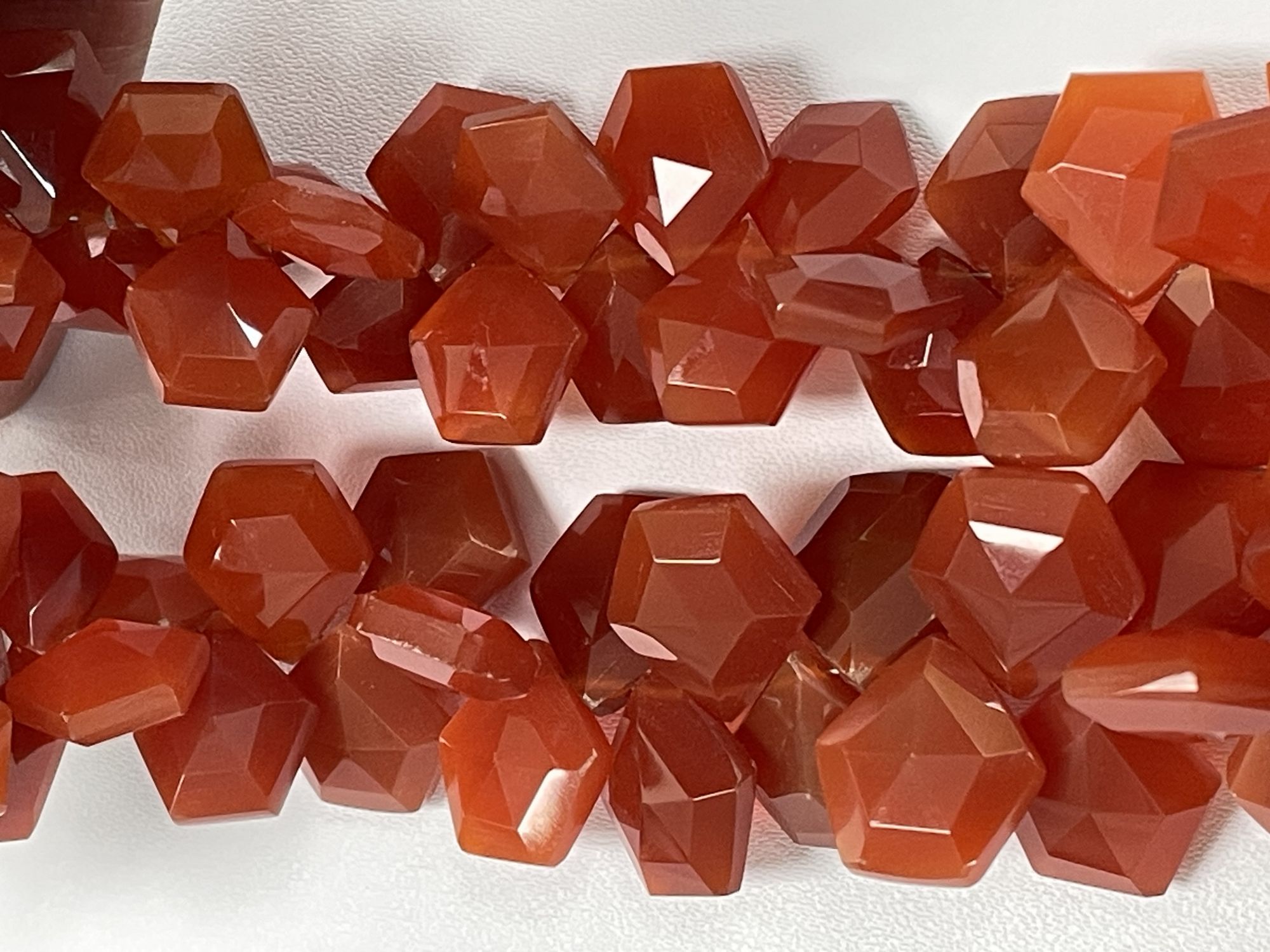 Carnelian Pentagon Faceted
