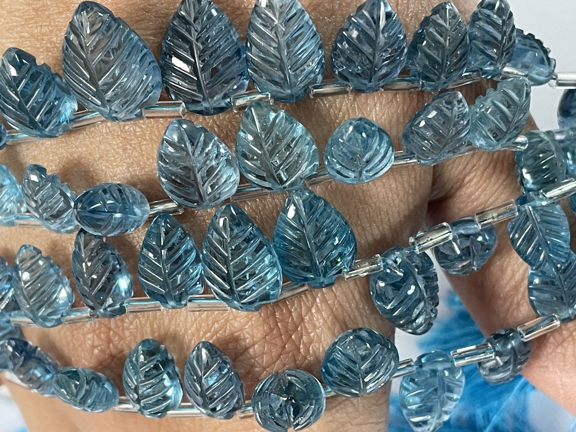 London Blue Topaz Leaf Faceted