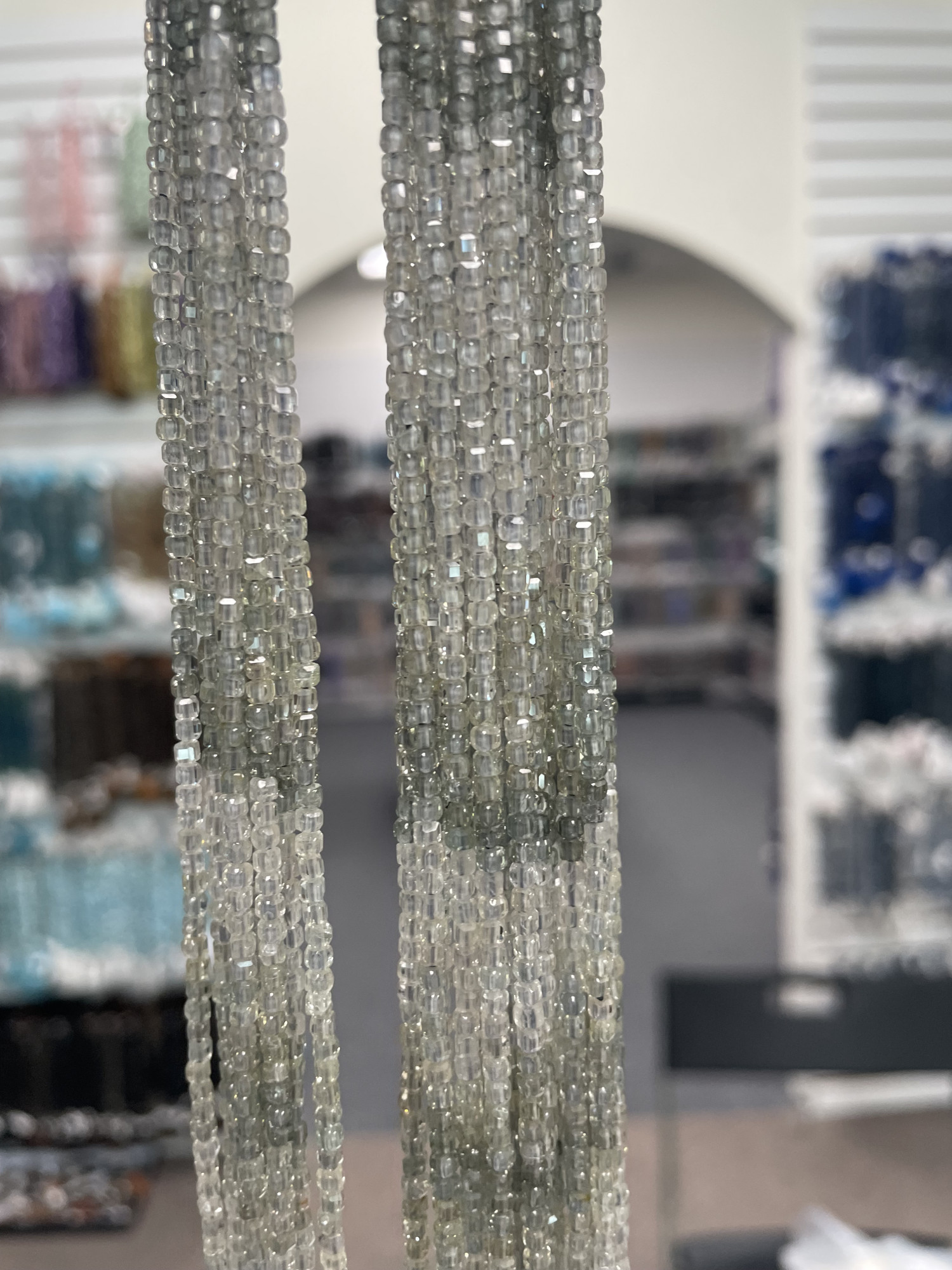 Shaded Zircon Cubes Faceted