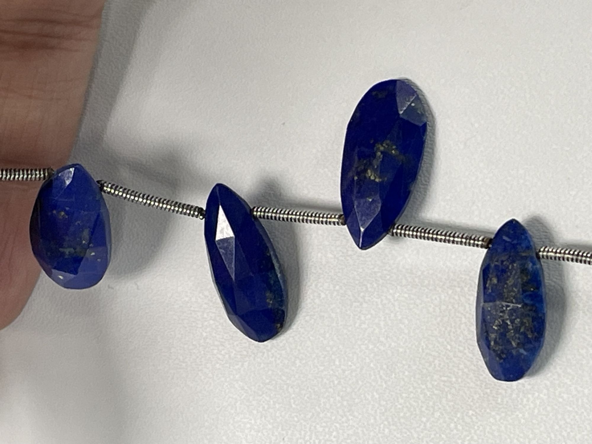 Lapis Pear Faceted