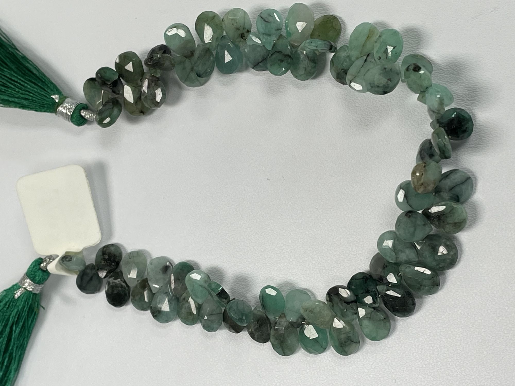 Emerald Pear Faceted