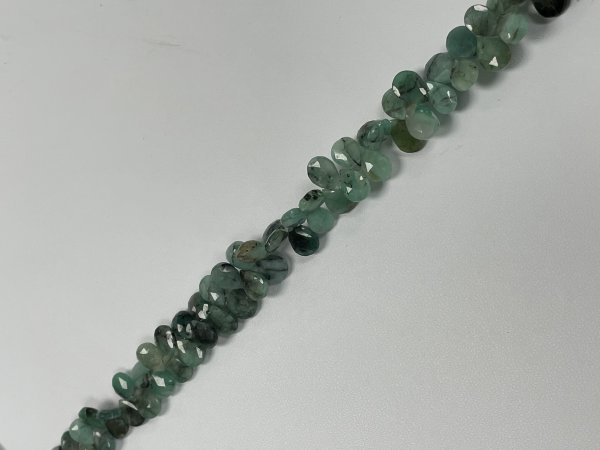 Emerald Pear Faceted