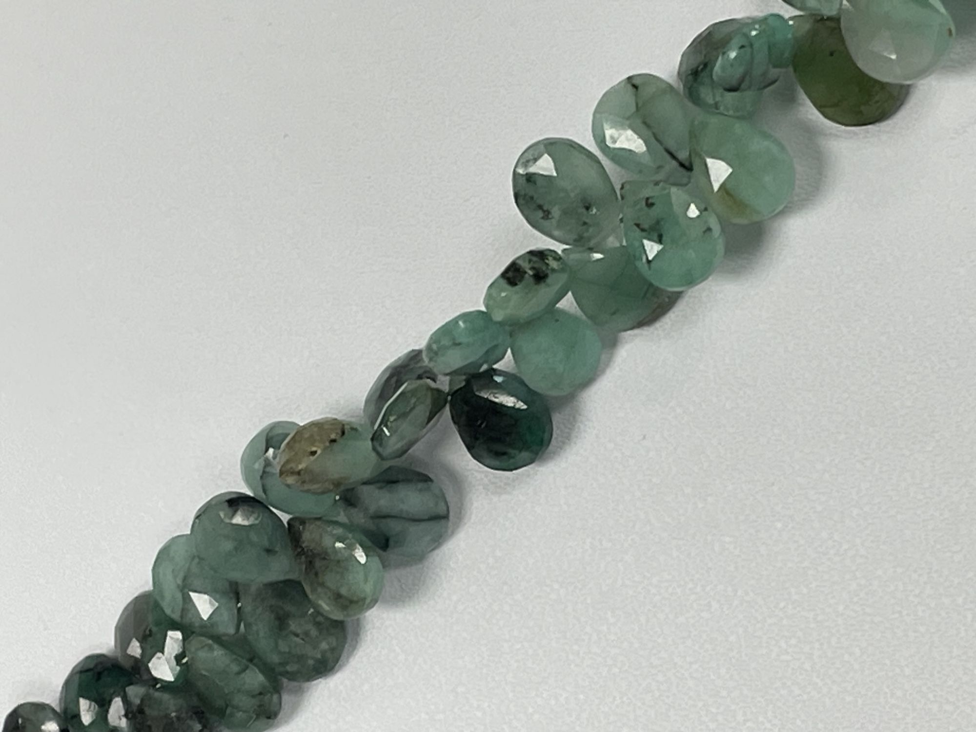 Emerald Pear Faceted