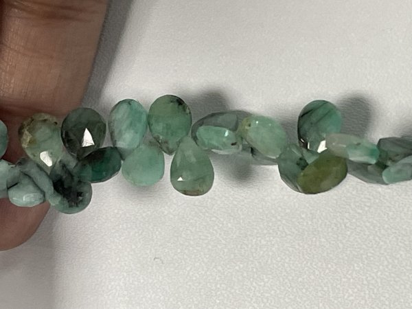Emerald Pear Faceted