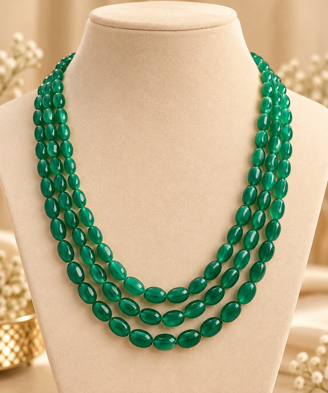 Green onyx necklace