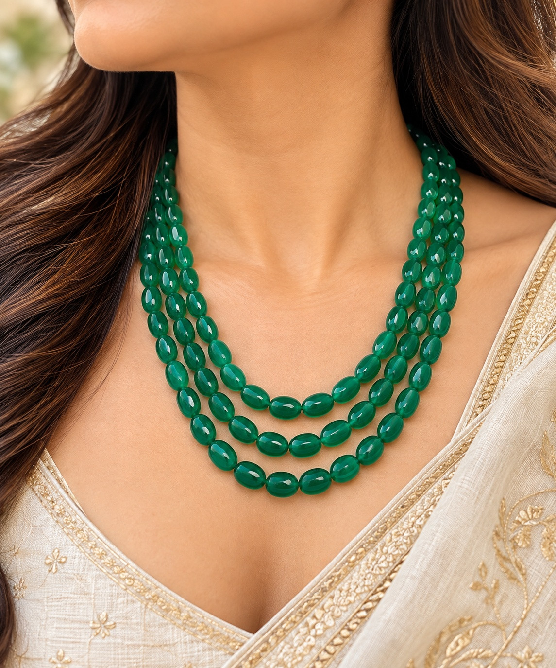 Green onyx necklace