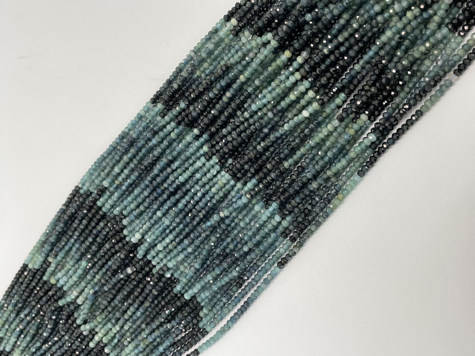 Tourmaline Blue Rondelles Faceted