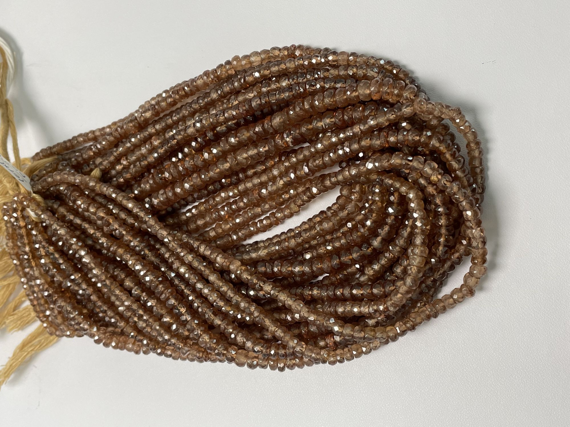 Brown Zircon Rondelle Faceted