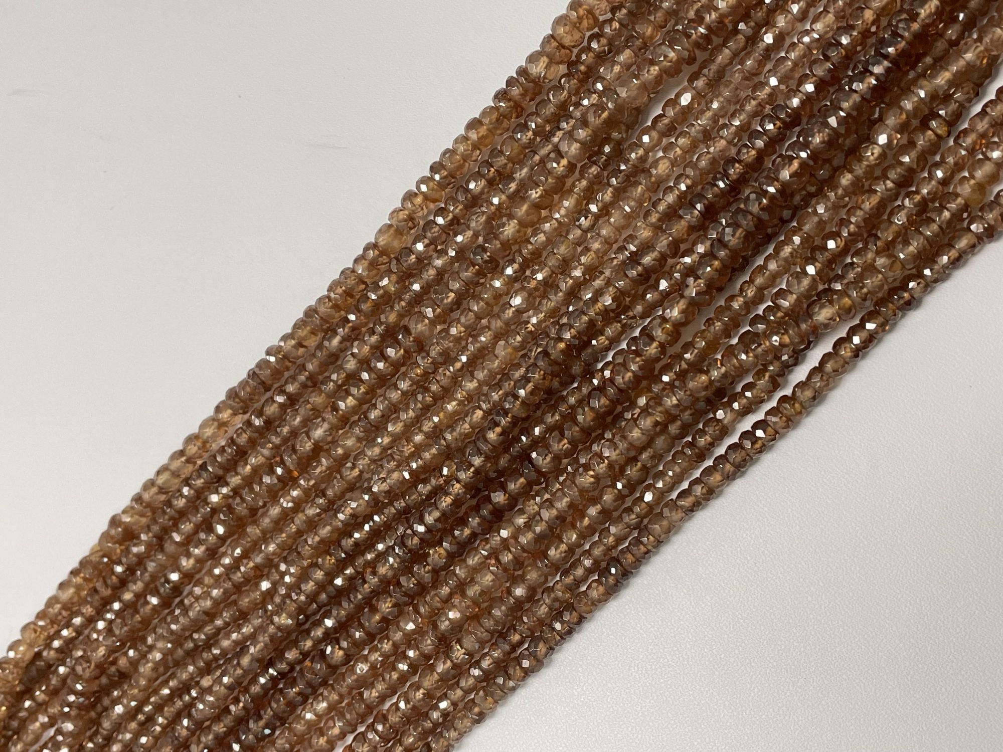 Brown Zircon Rondelle Faceted