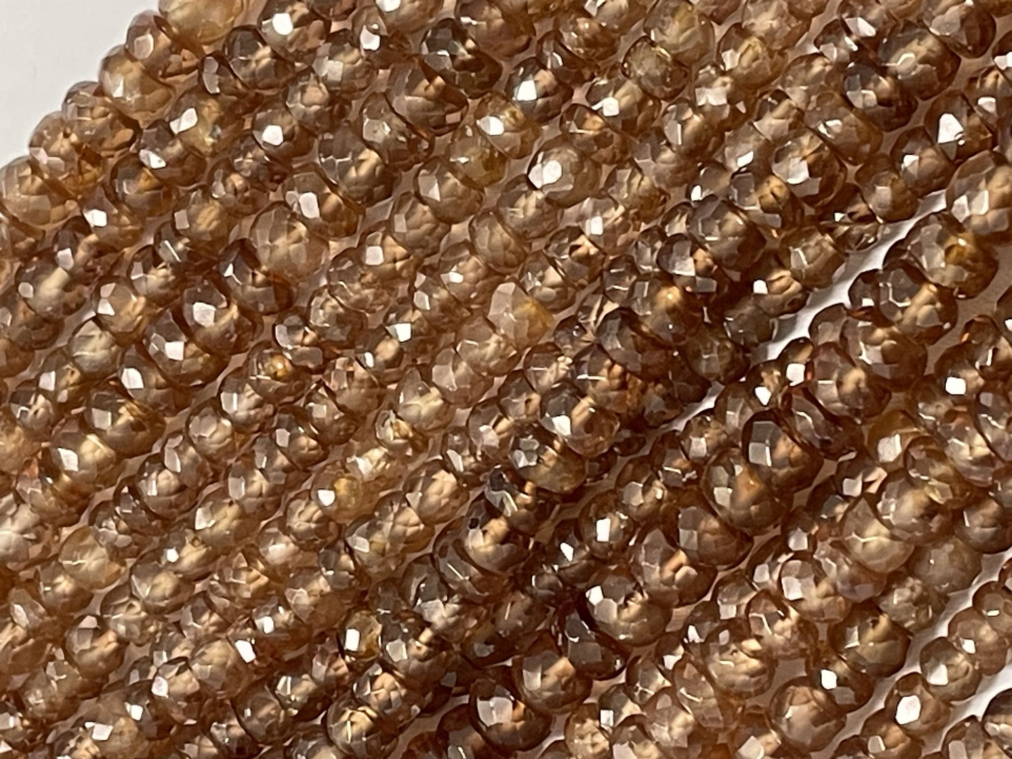 Brown Zircon Rondelle Faceted