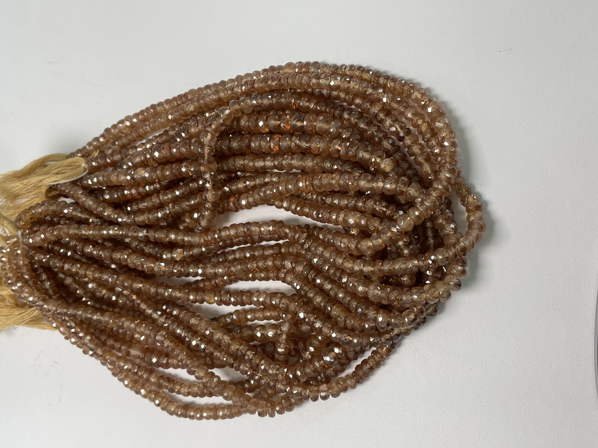 Brown Zircon Rondelle Faceted
