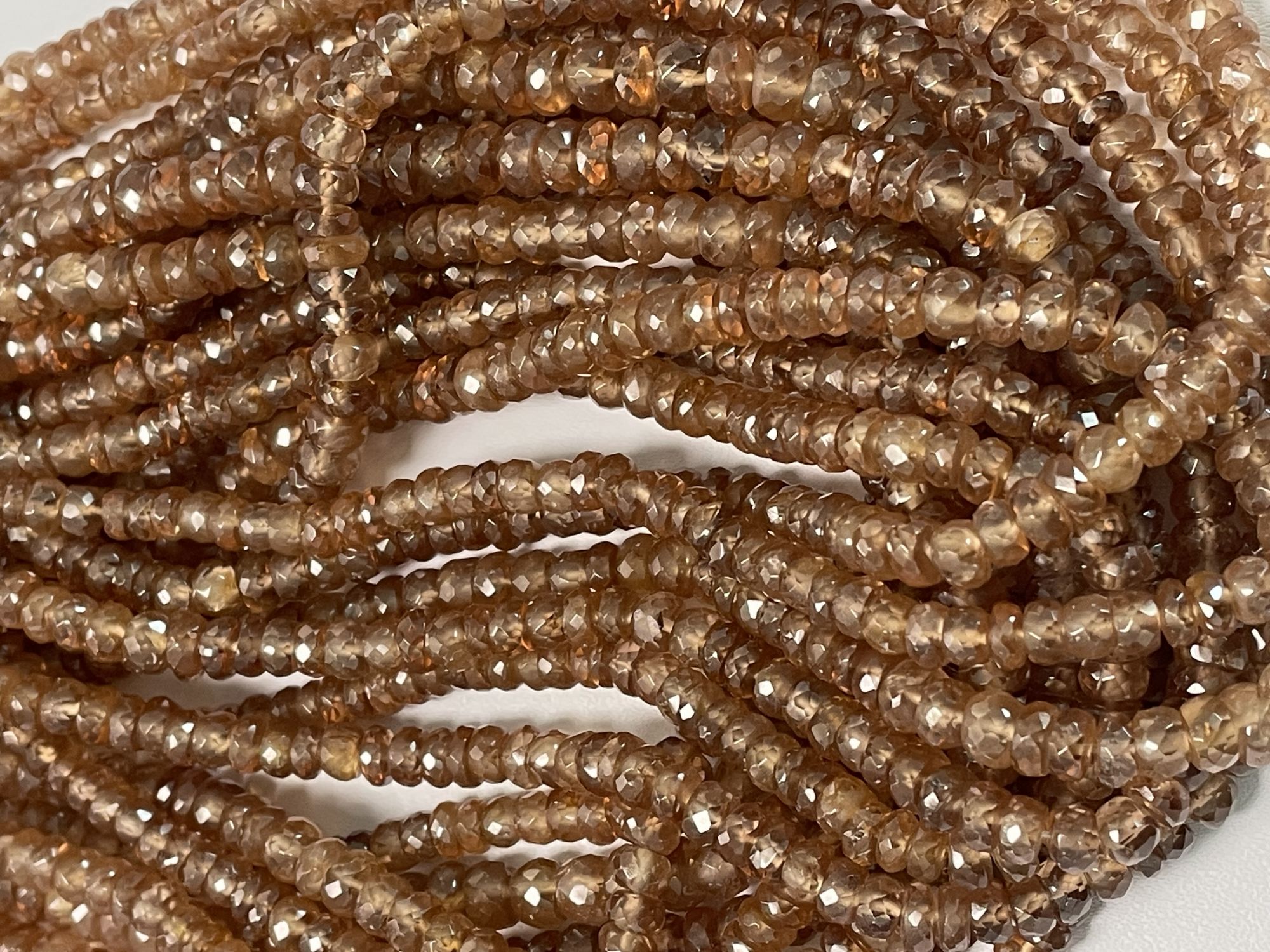 Brown Zircon Rondelle Faceted