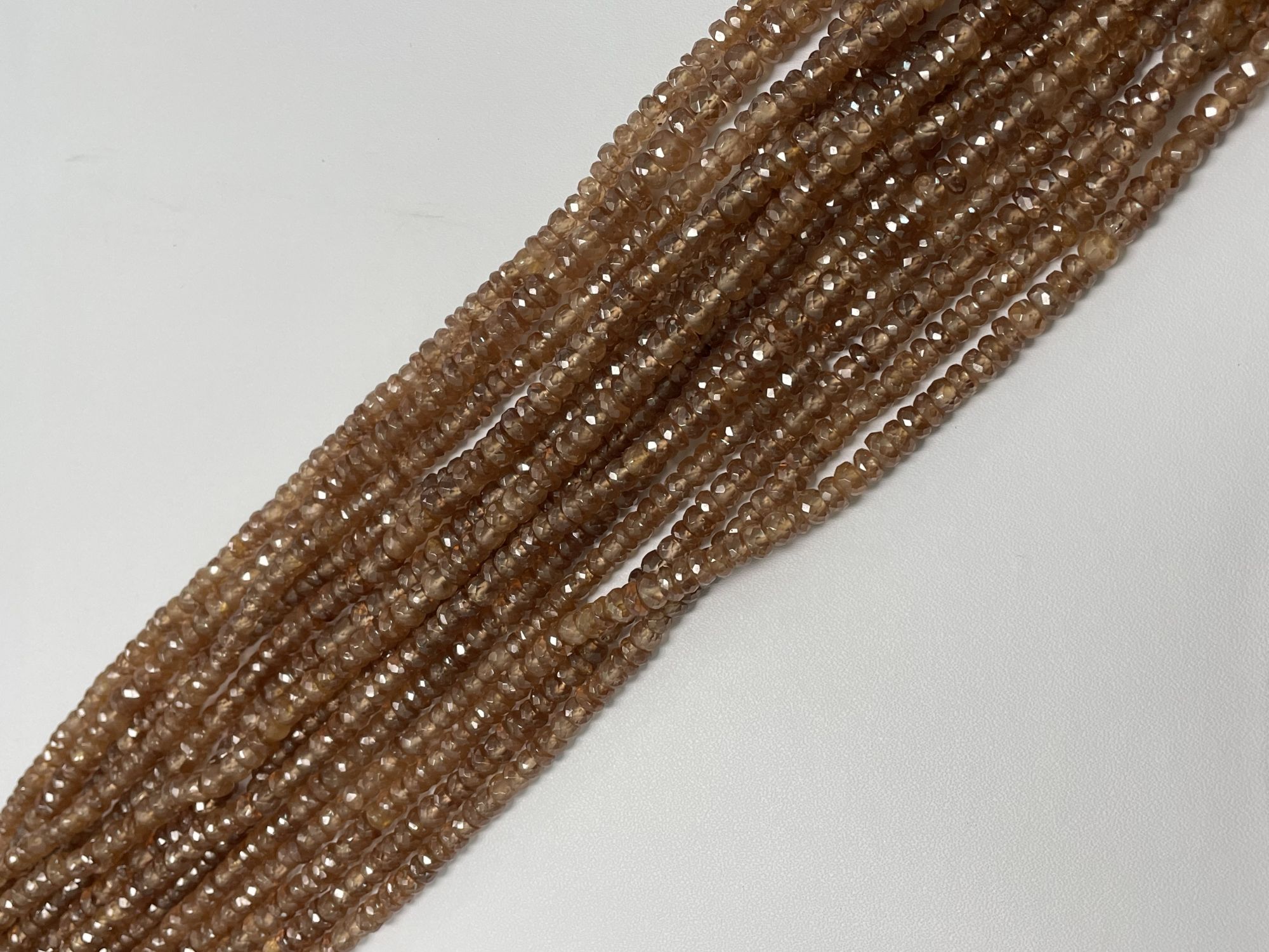 Brown Zircon Rondelle Faceted