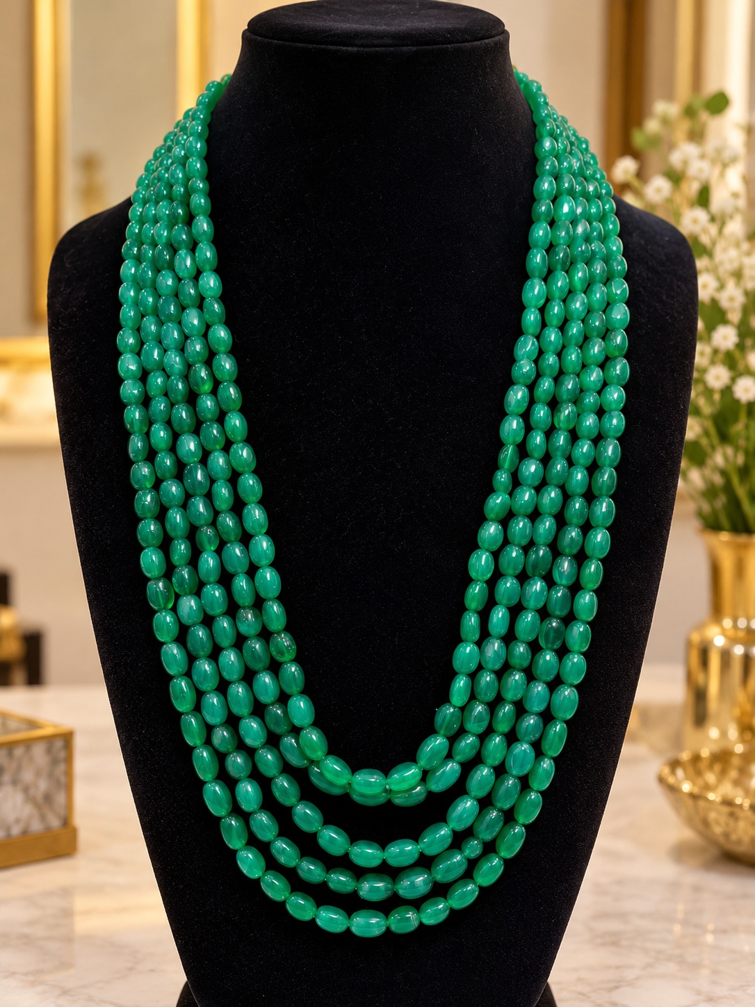 Green onyx necklace