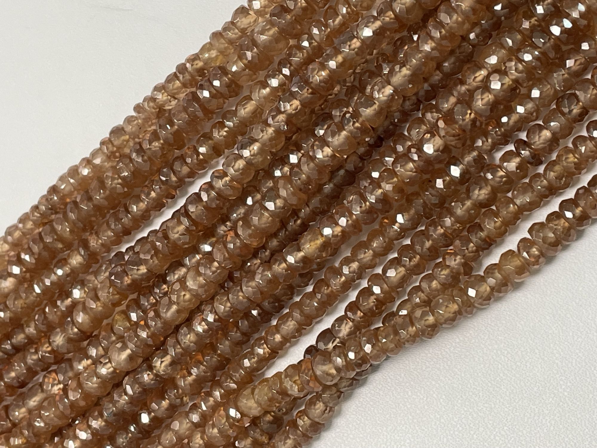 Brown Zircon Rondelle Faceted