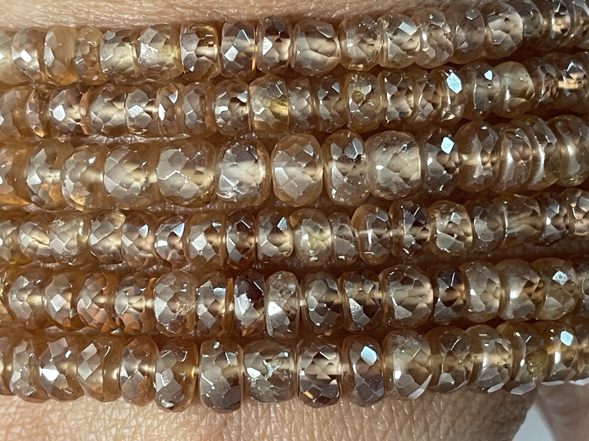 Brown Zircon Rondelle Faceted