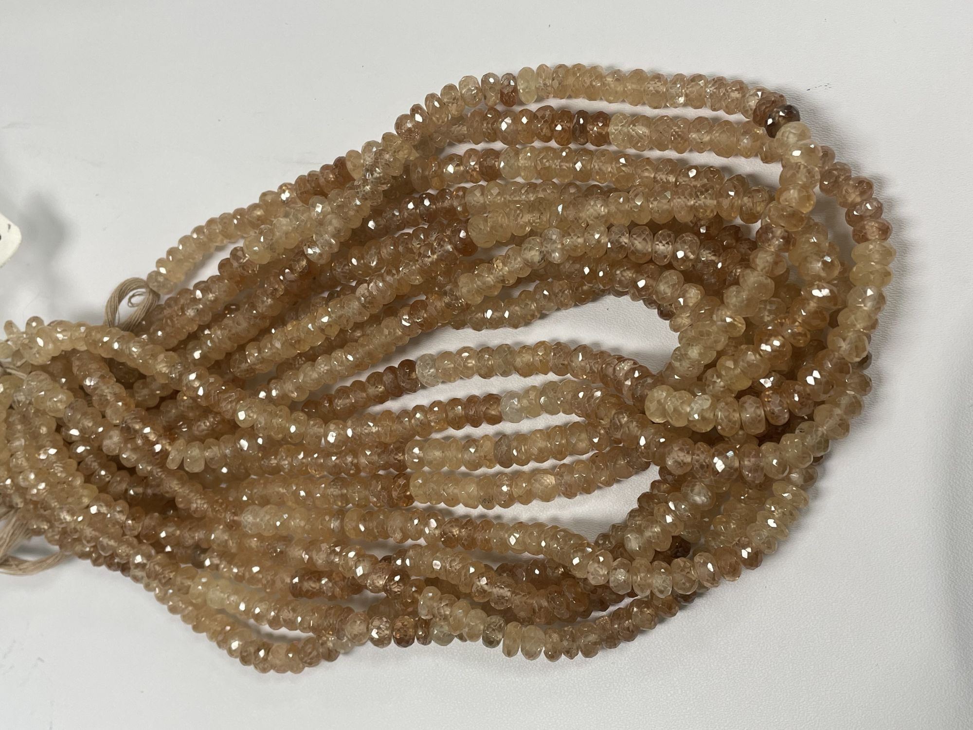 Shaded Brown Zircon Rondelle Faceted