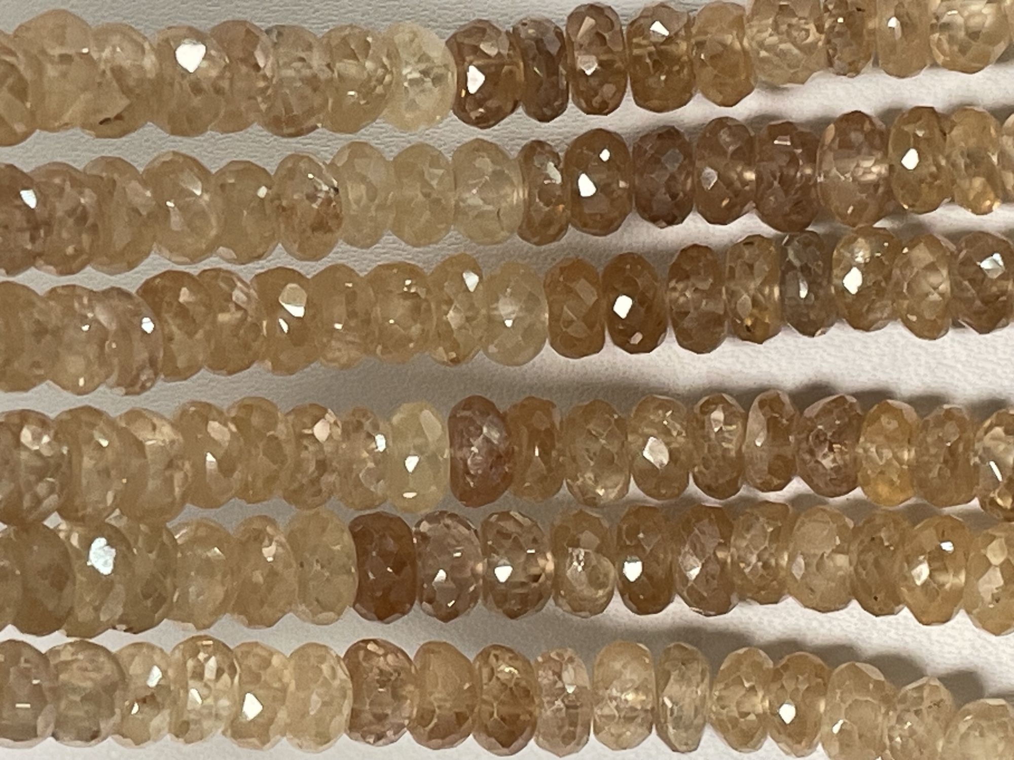 Shaded Brown Zircon Rondelle Faceted