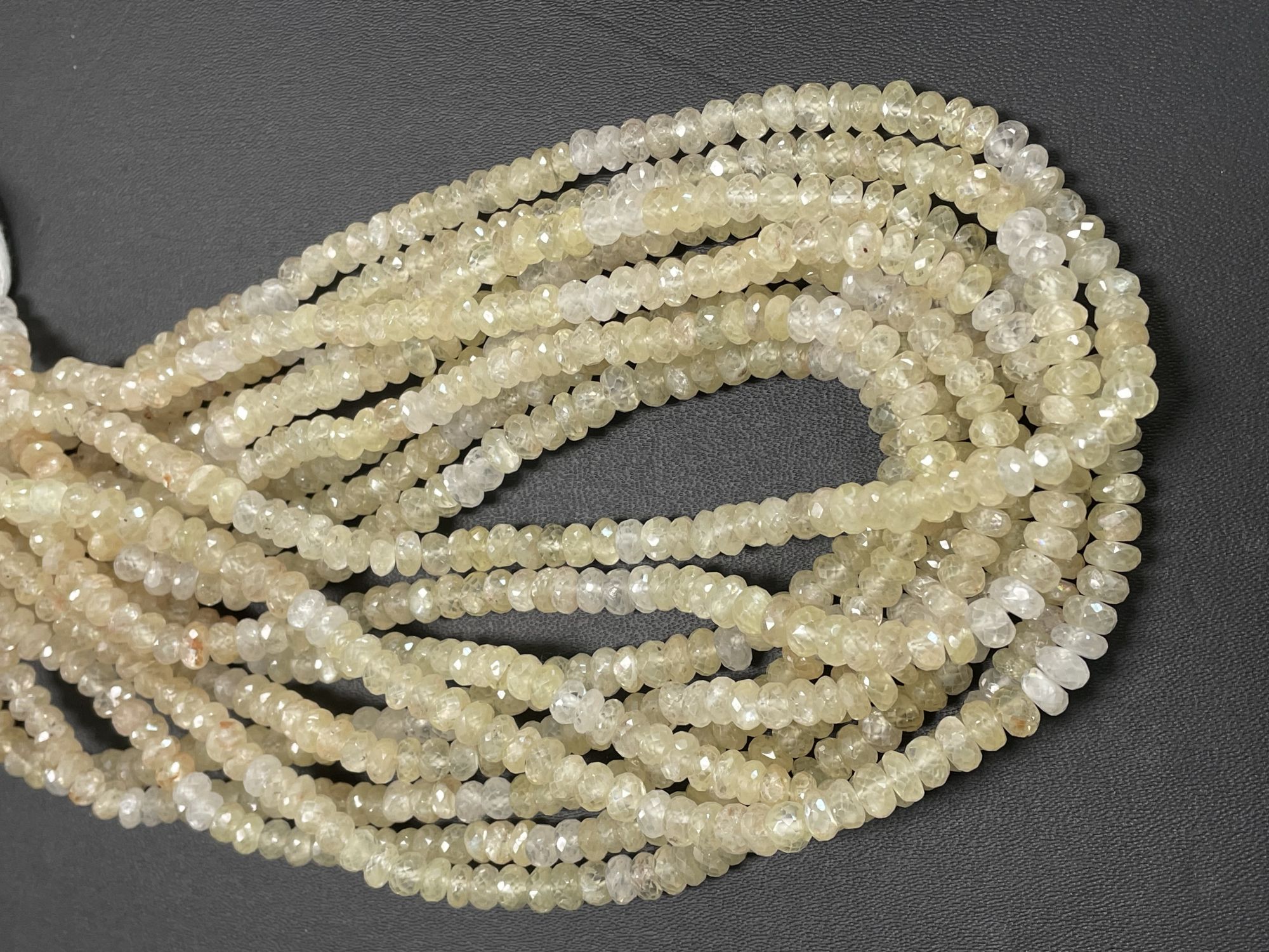 Shaded Yellow Zircon Rondelle Faceted