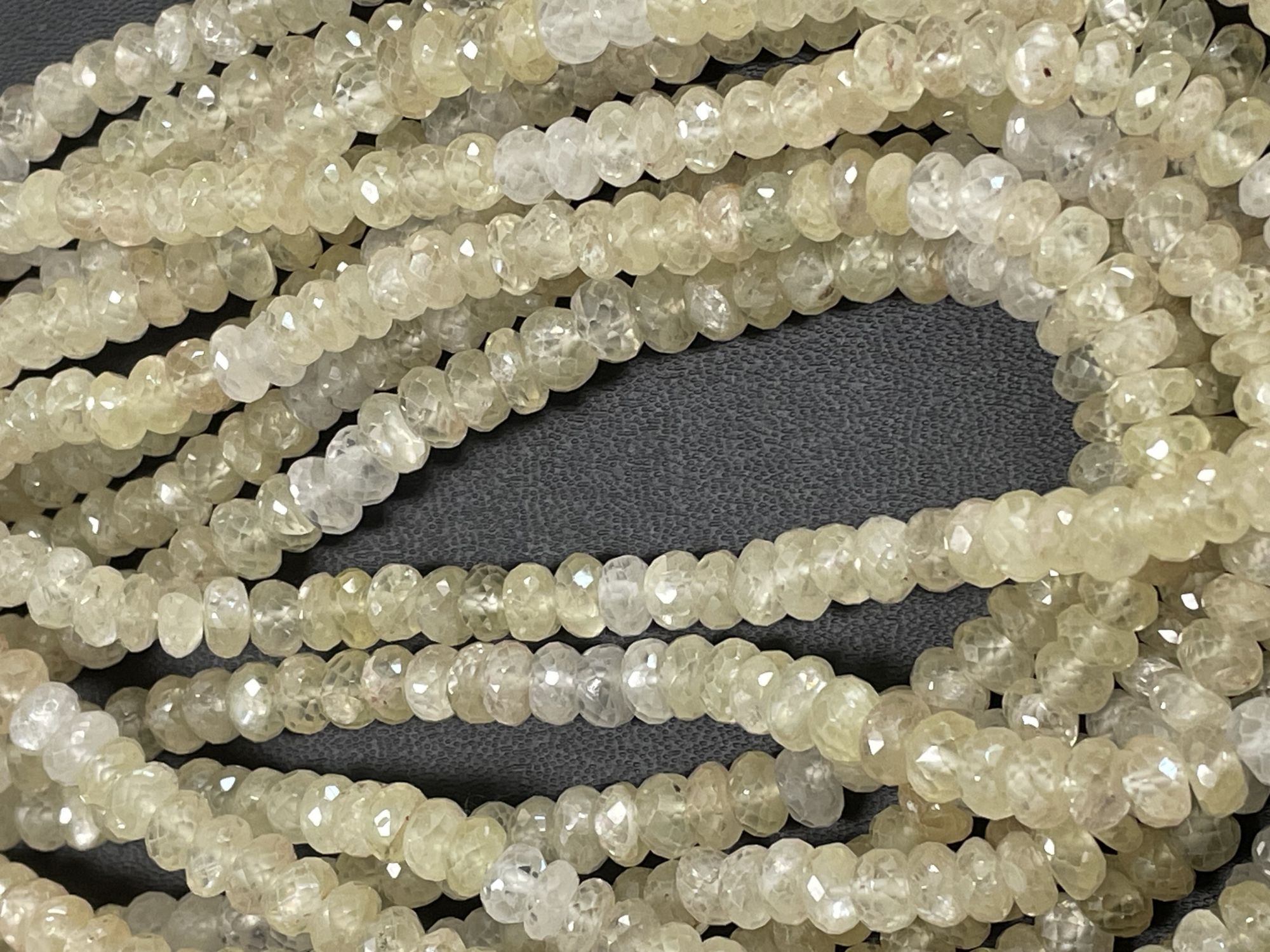 Shaded Yellow Zircon Rondelle Faceted