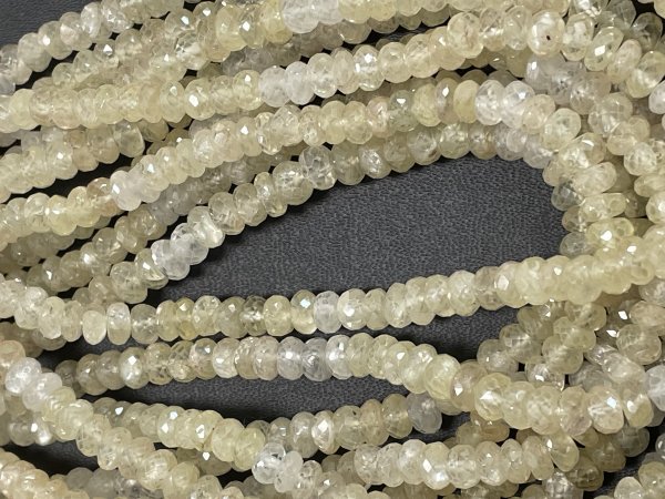 Shaded Yellow Zircon Rondelle Faceted