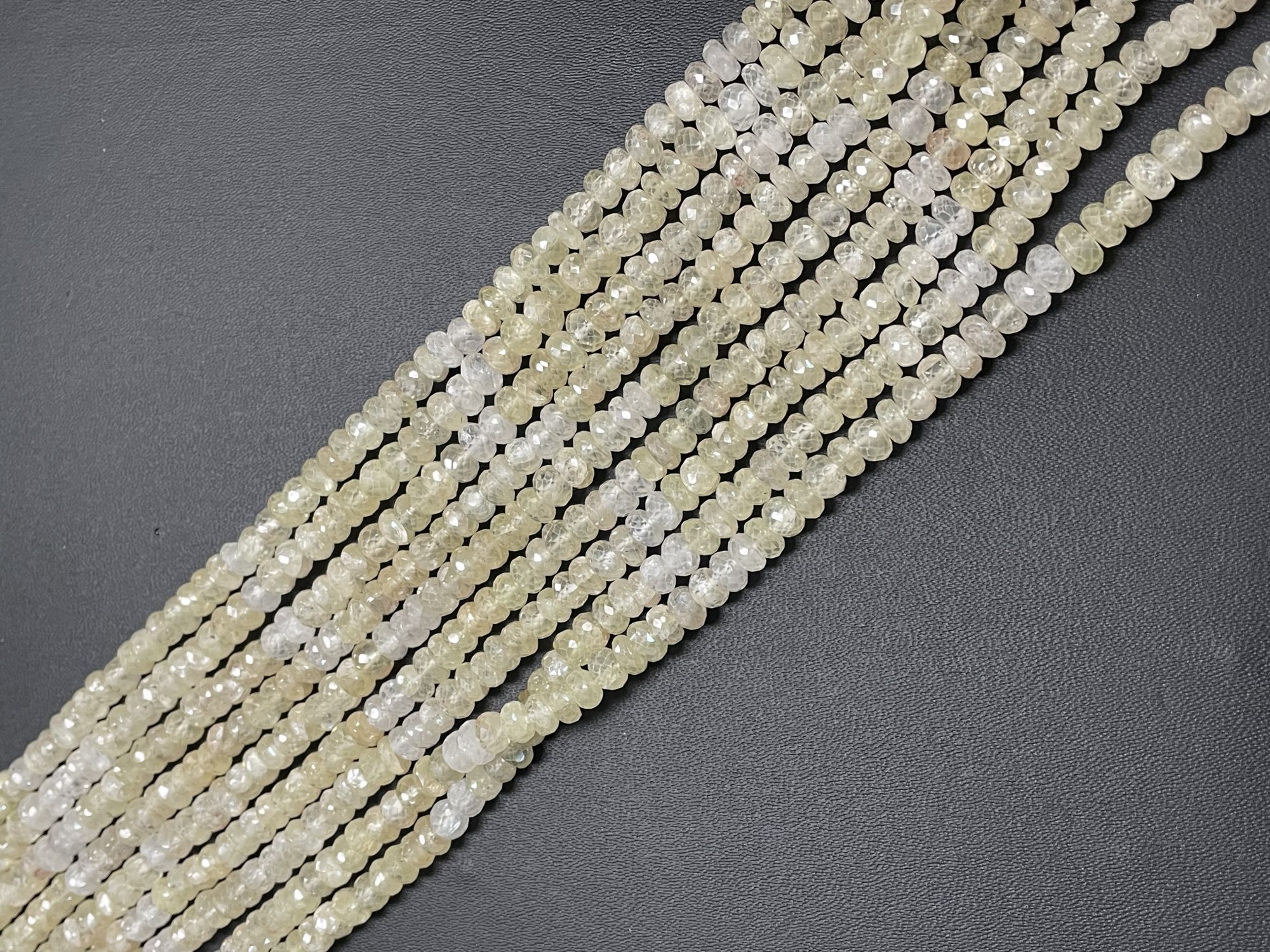 Shaded Yellow Zircon Rondelle Faceted