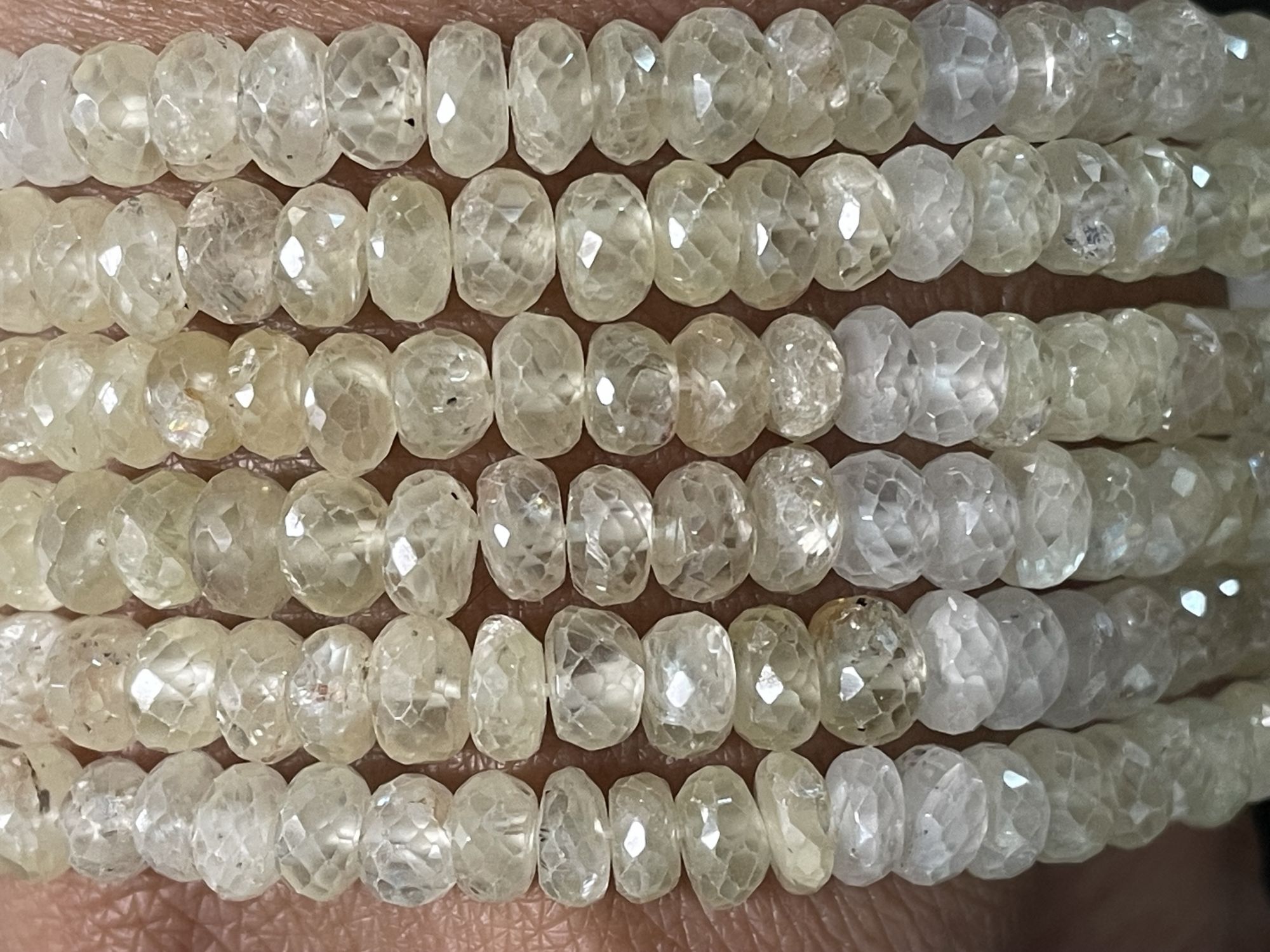 Shaded Yellow Zircon Rondelle Faceted