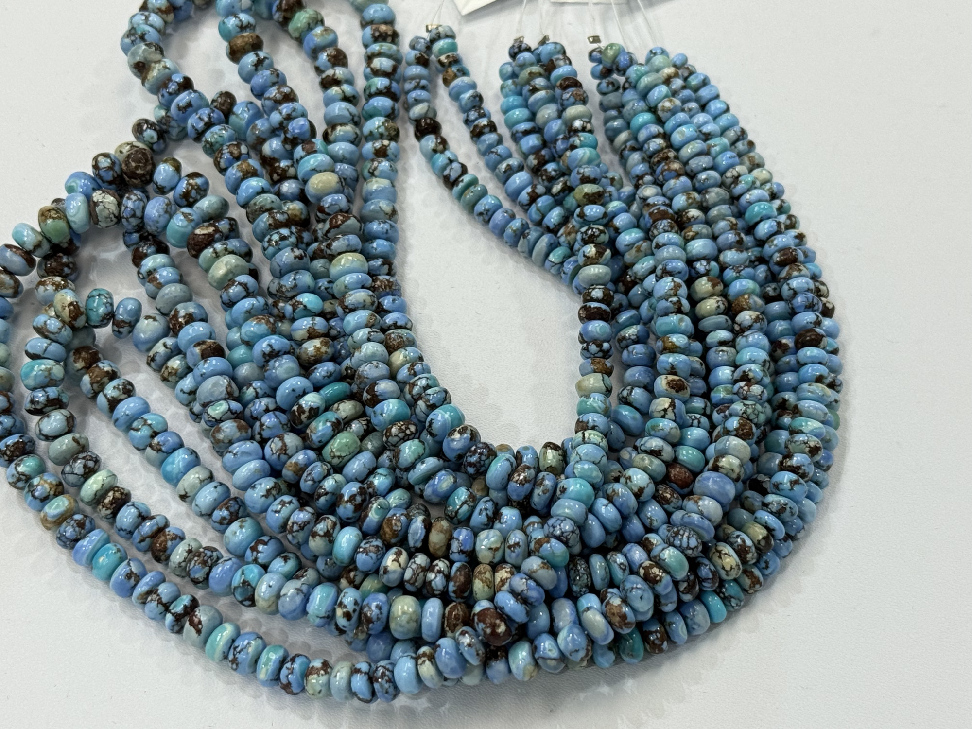 Golden Hills Turquoise Rondelle Smooth
