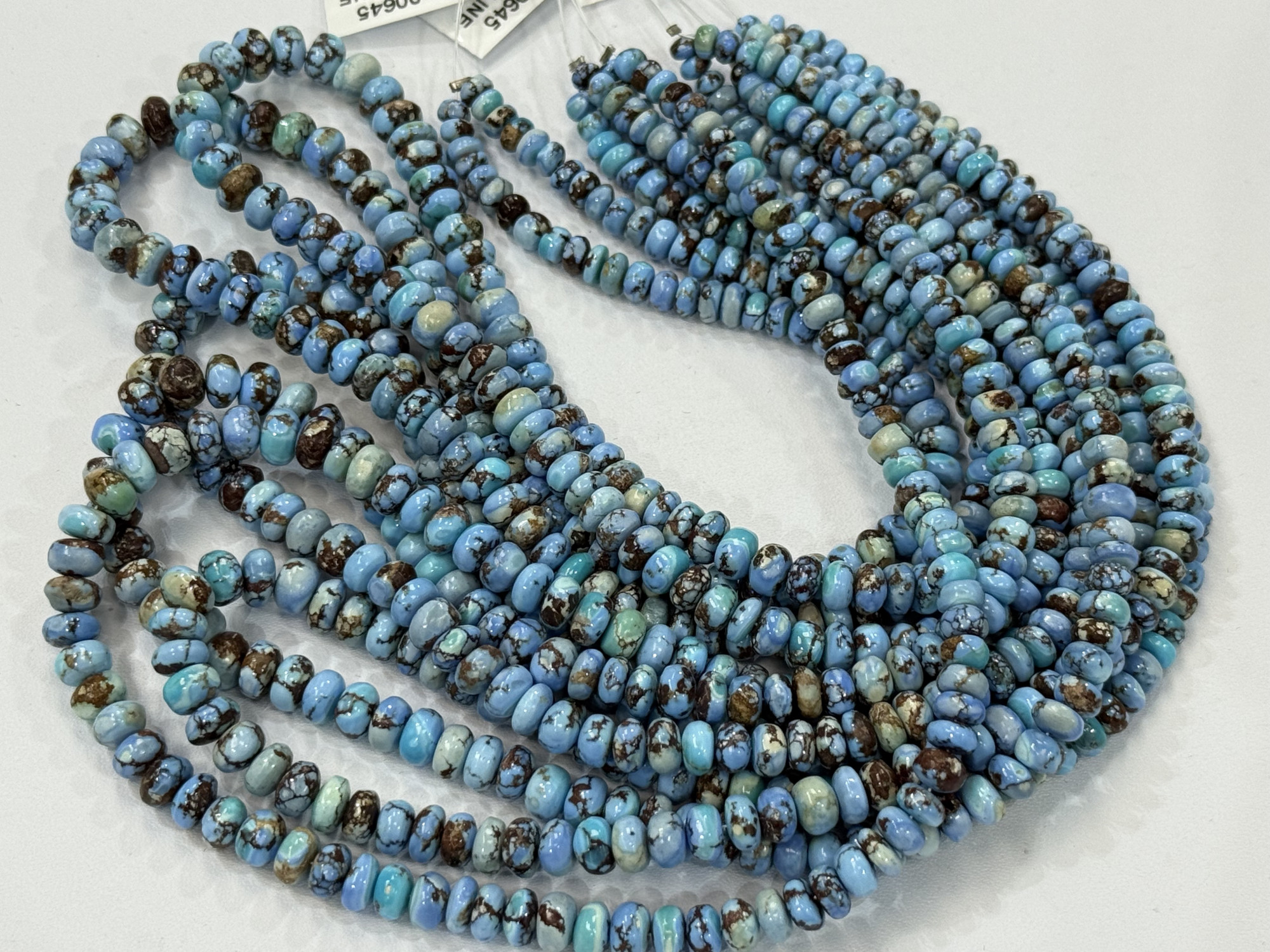 Golden Hills Turquoise Rondelle Smooth