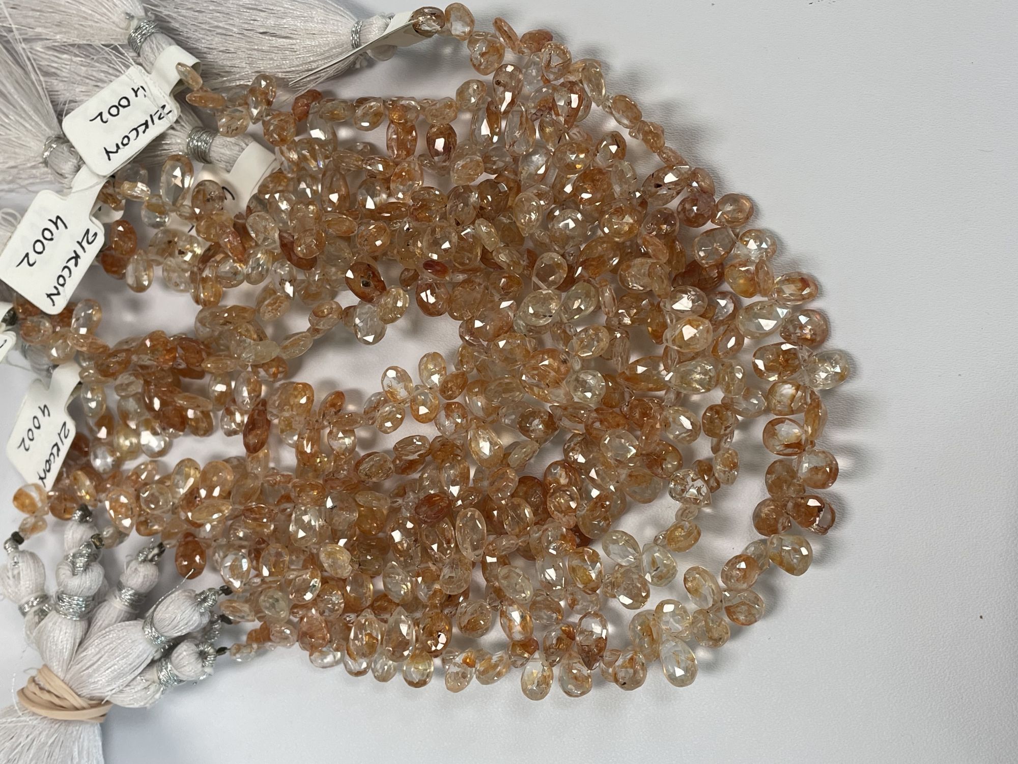 Orange Zircon Pear Faceted