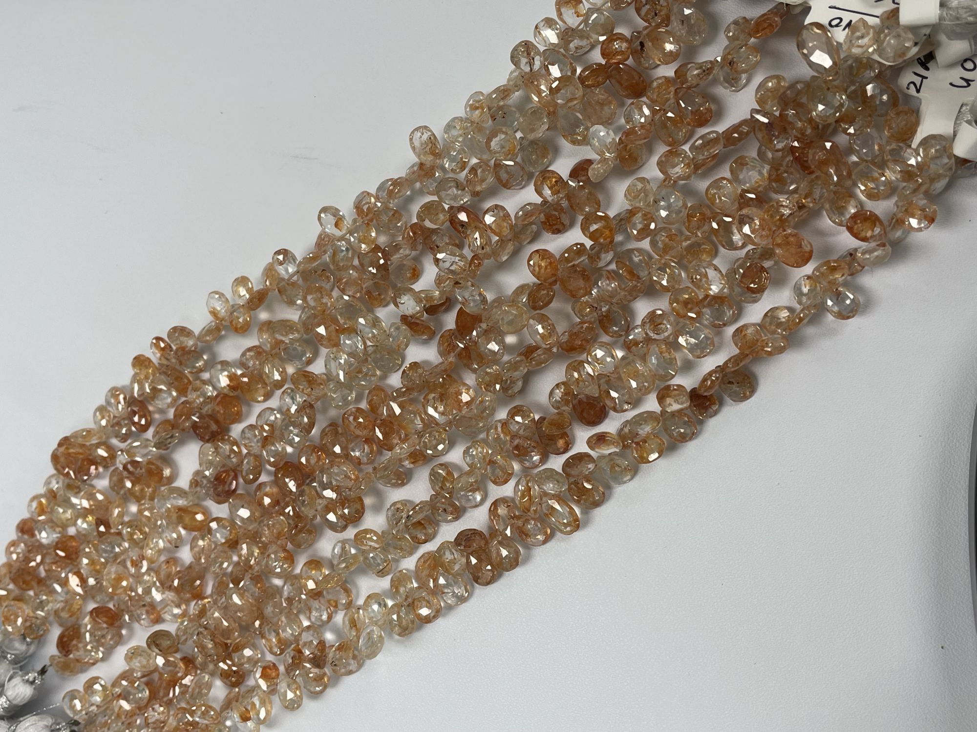 Orange Zircon Pear Faceted