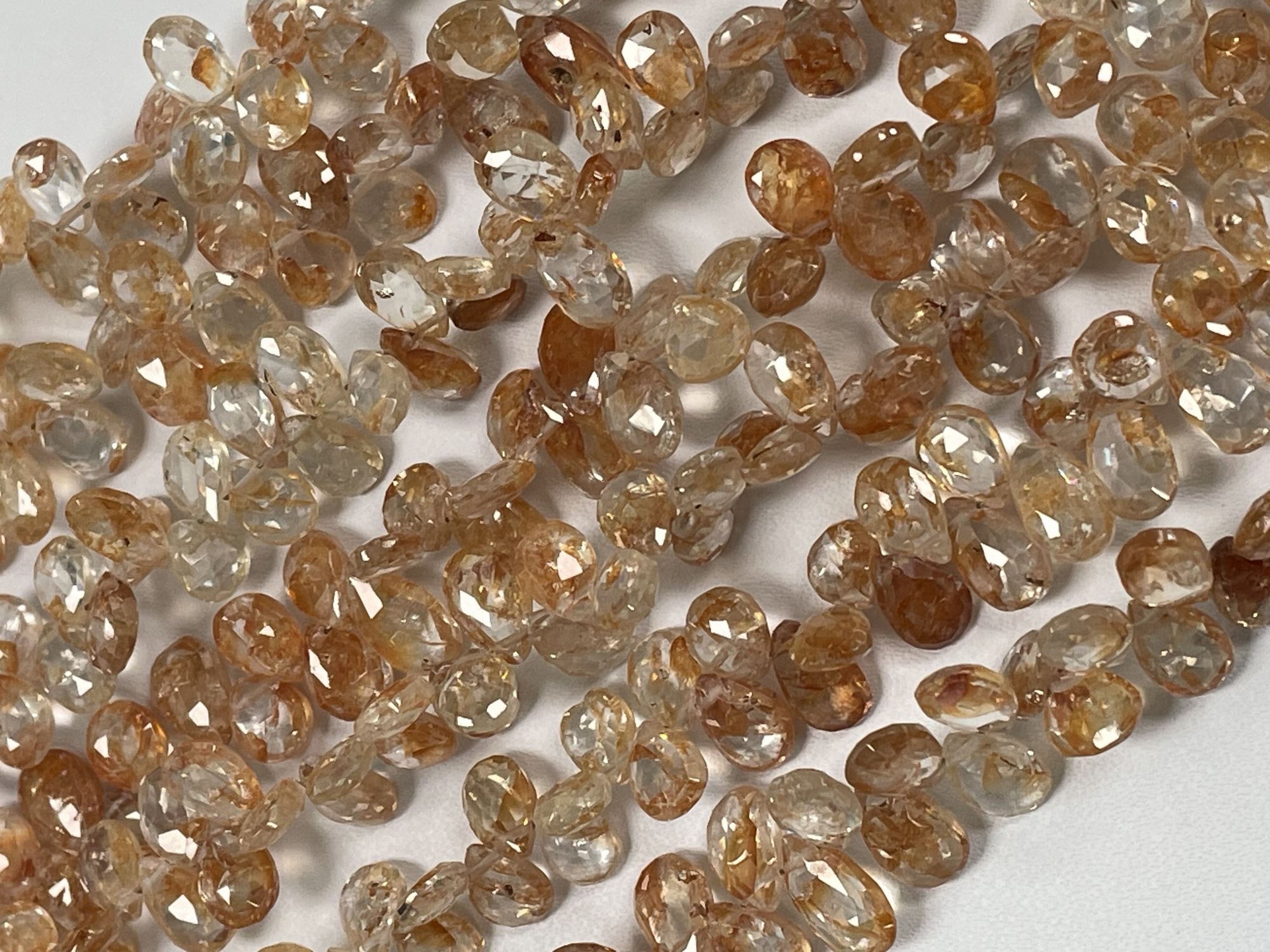 Orange Zircon Pear Faceted