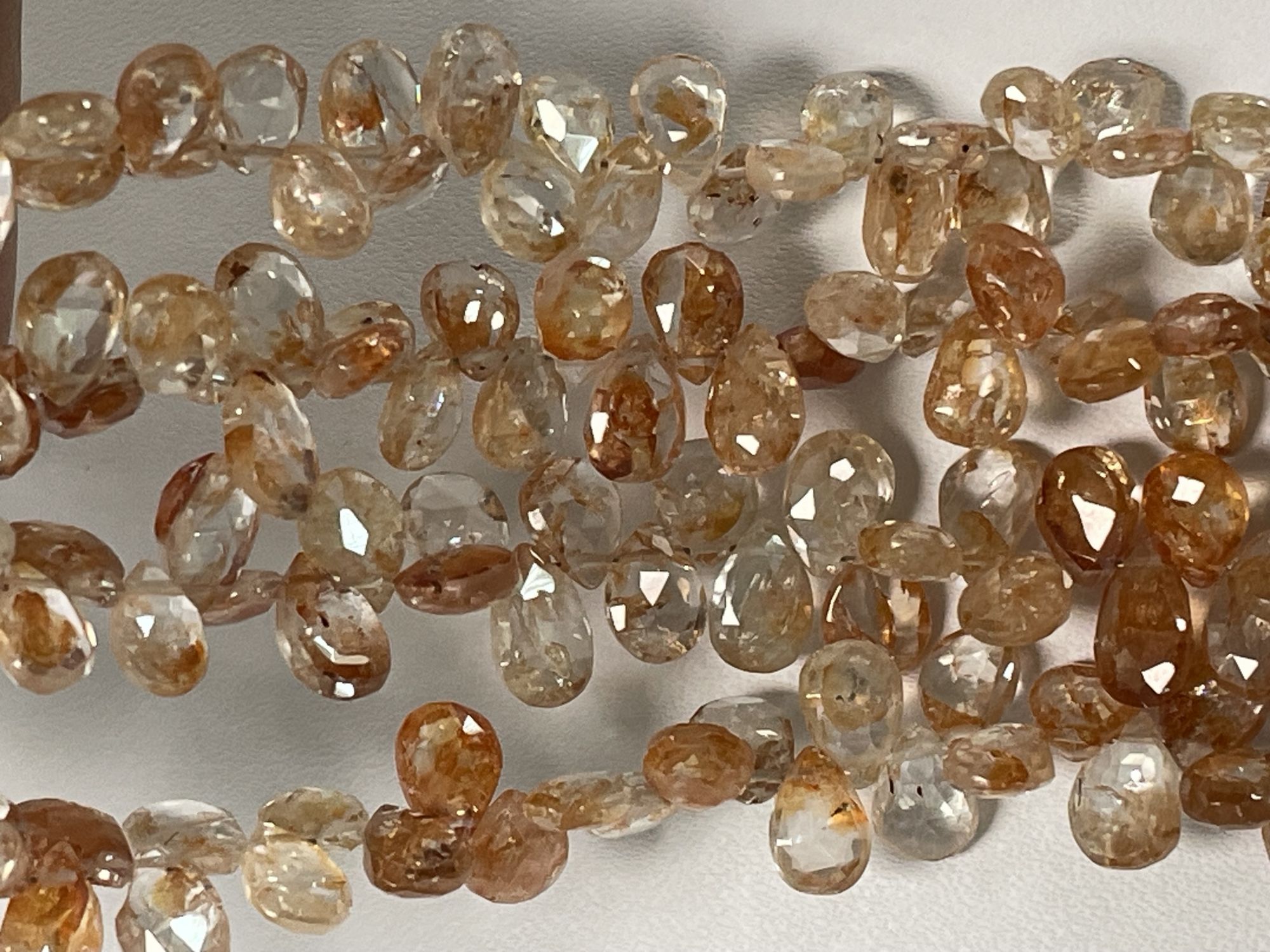 Orange Zircon Pear Faceted