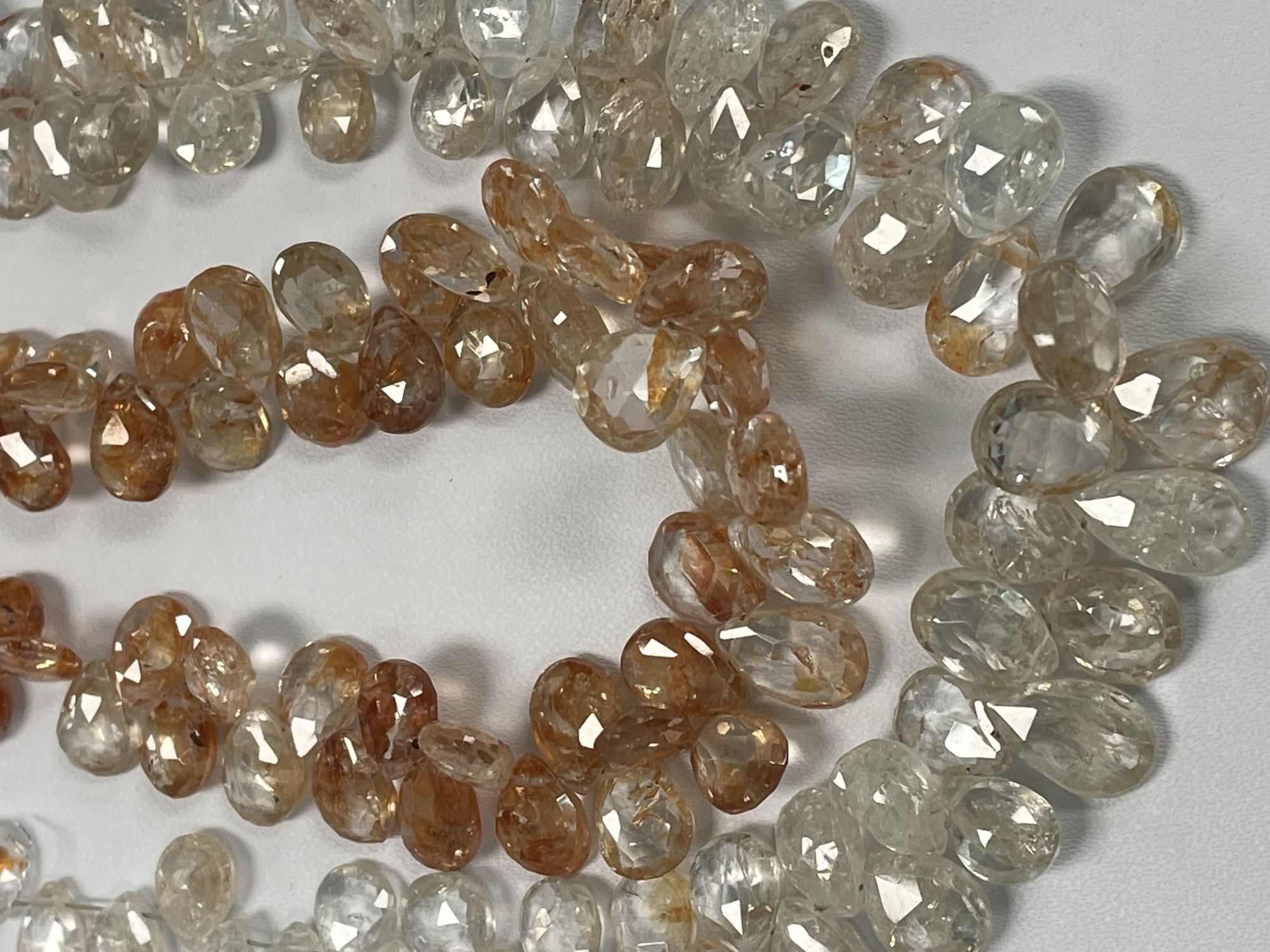 Orange Zircon Pear Faceted