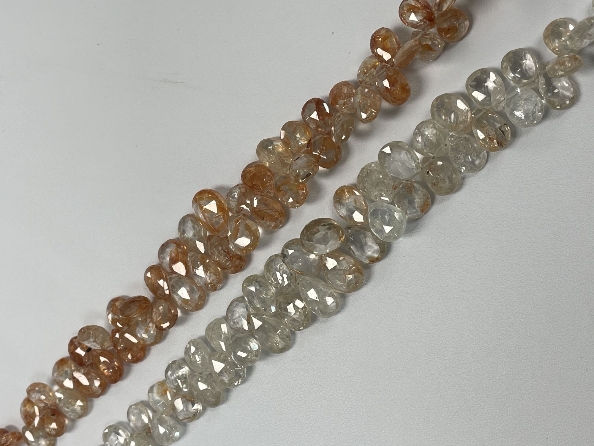 Orange Zircon Pear Faceted