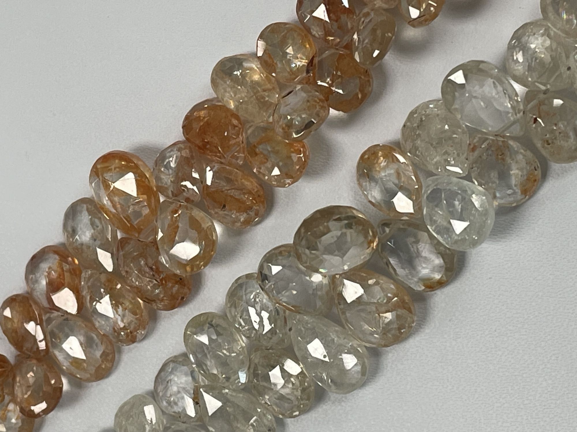 Orange Zircon Pear Faceted