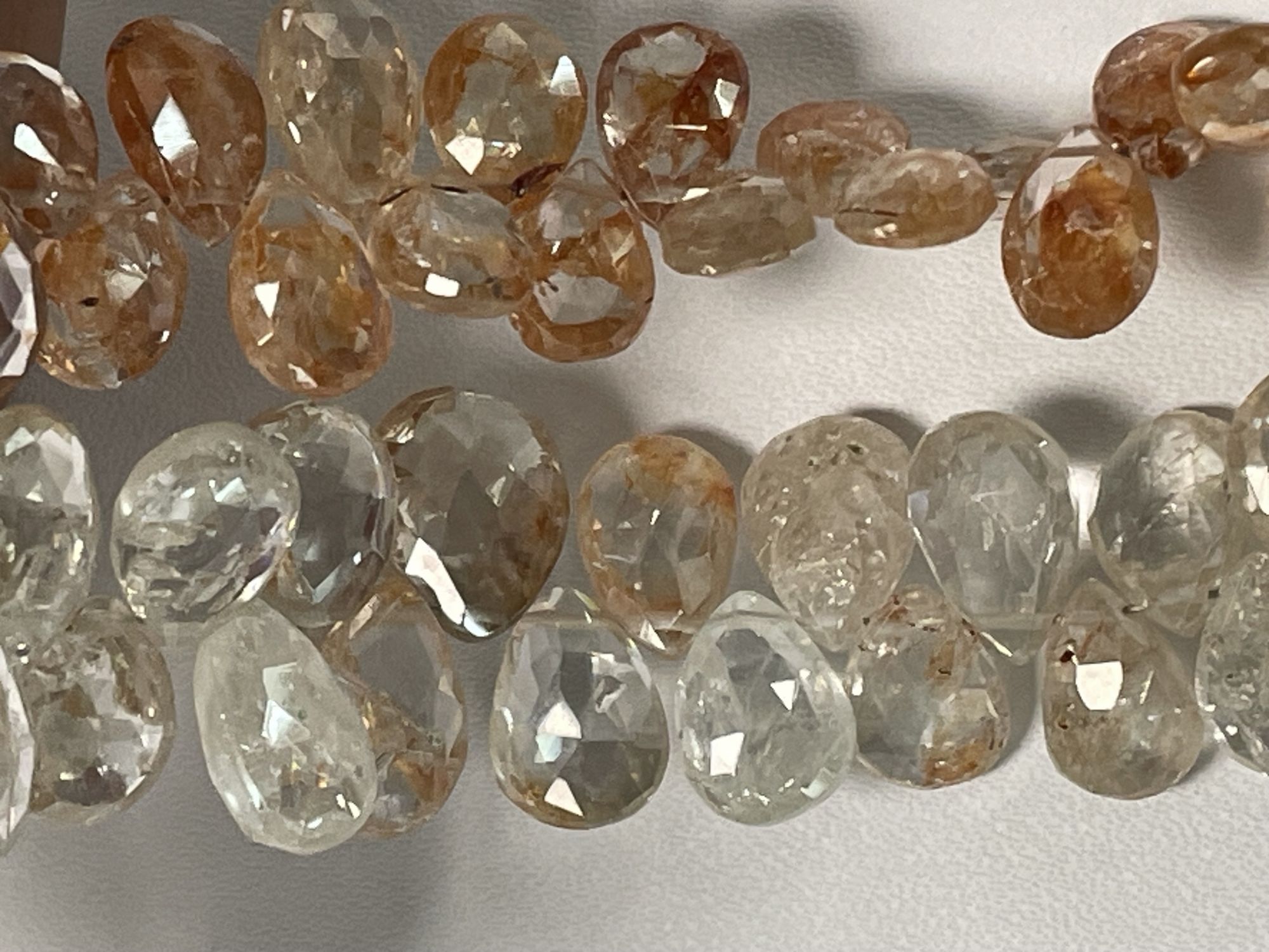 Orange Zircon Pear Faceted