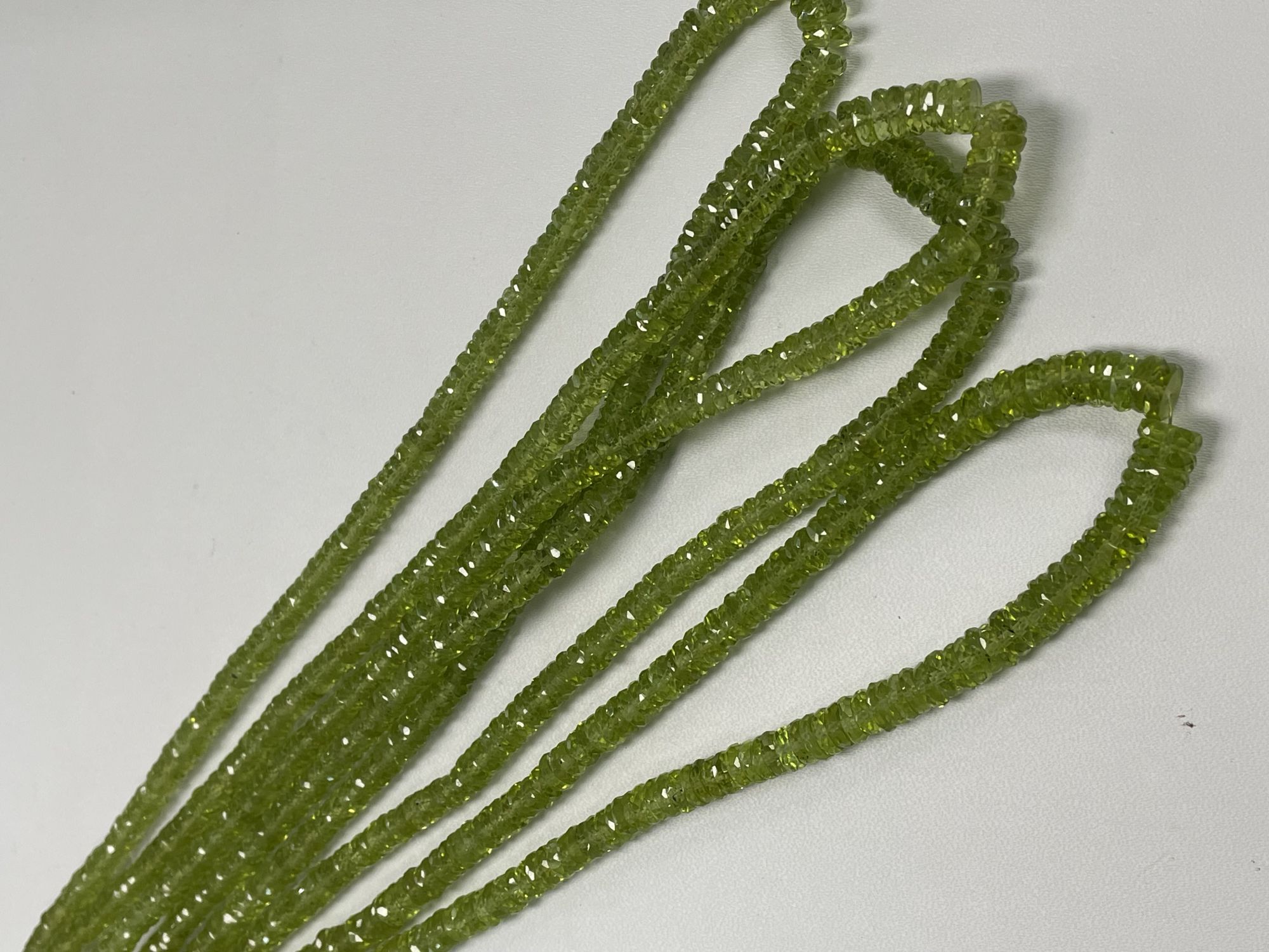 Peridot Rondelle Faceted