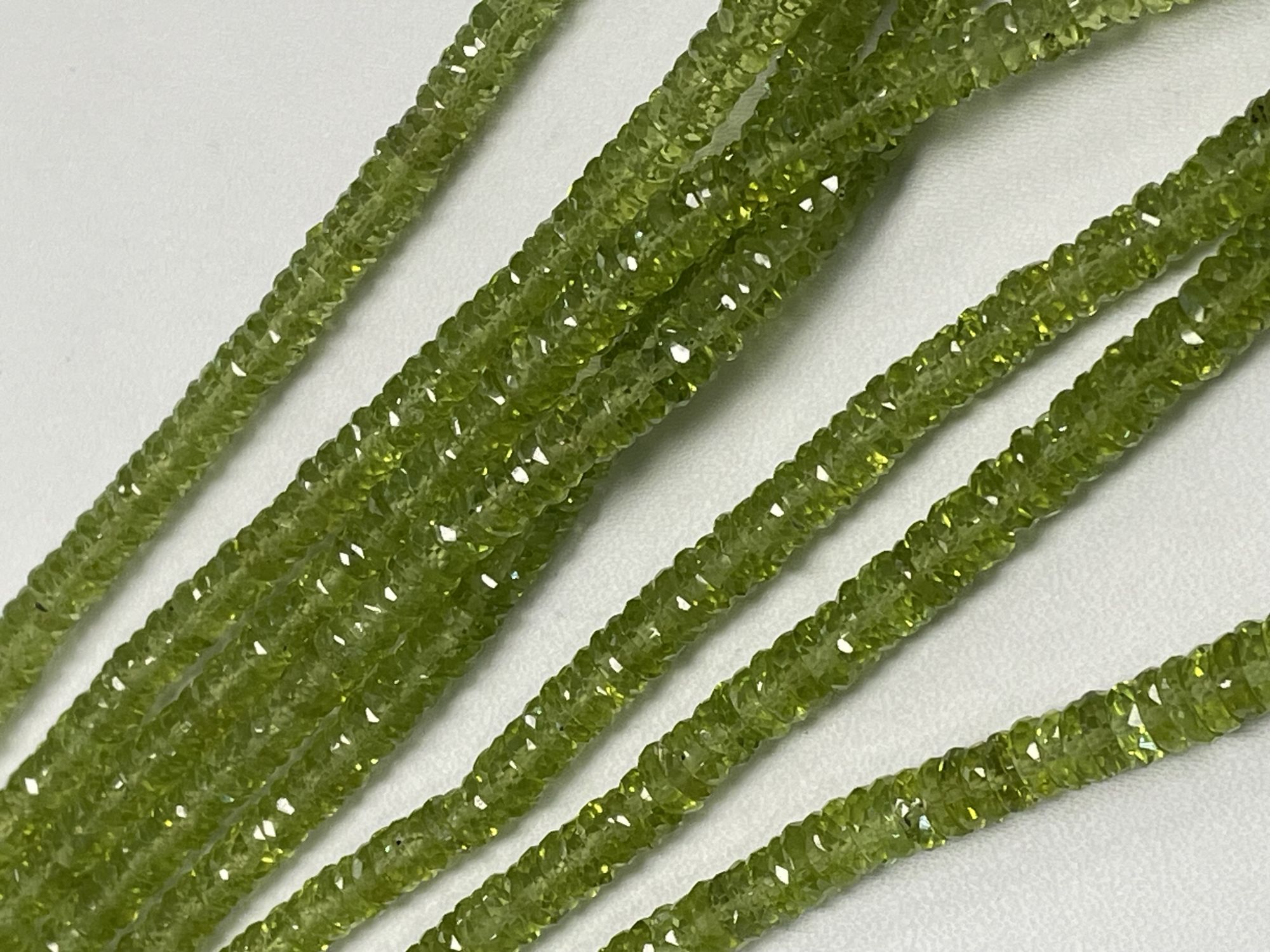 Peridot Rondelle Faceted