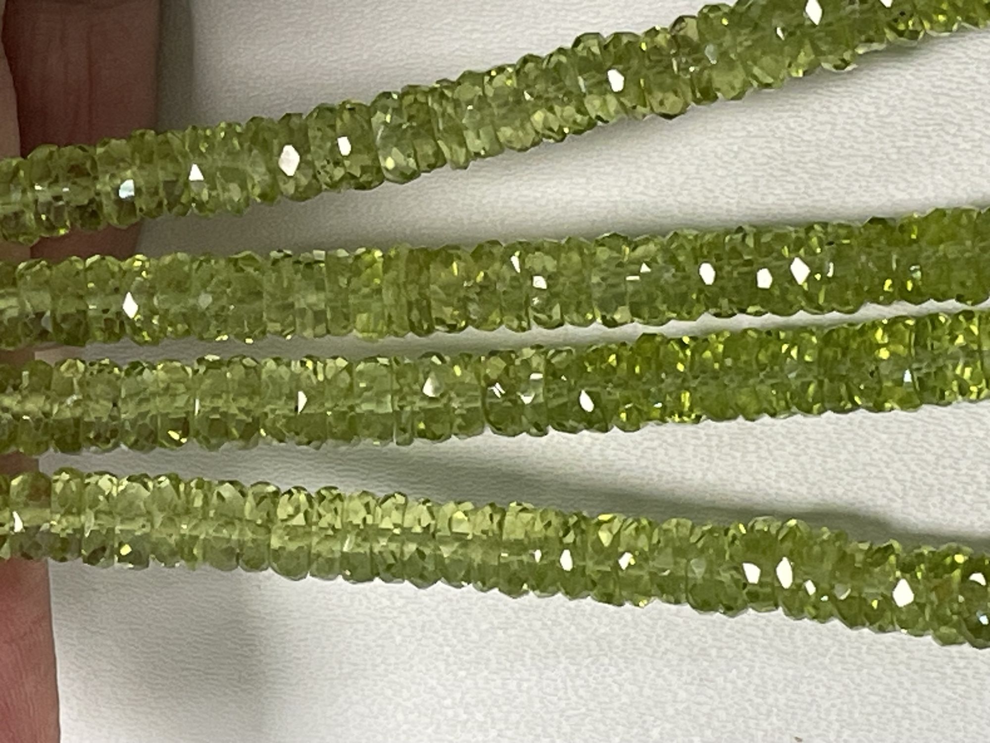 Peridot Rondelle Faceted