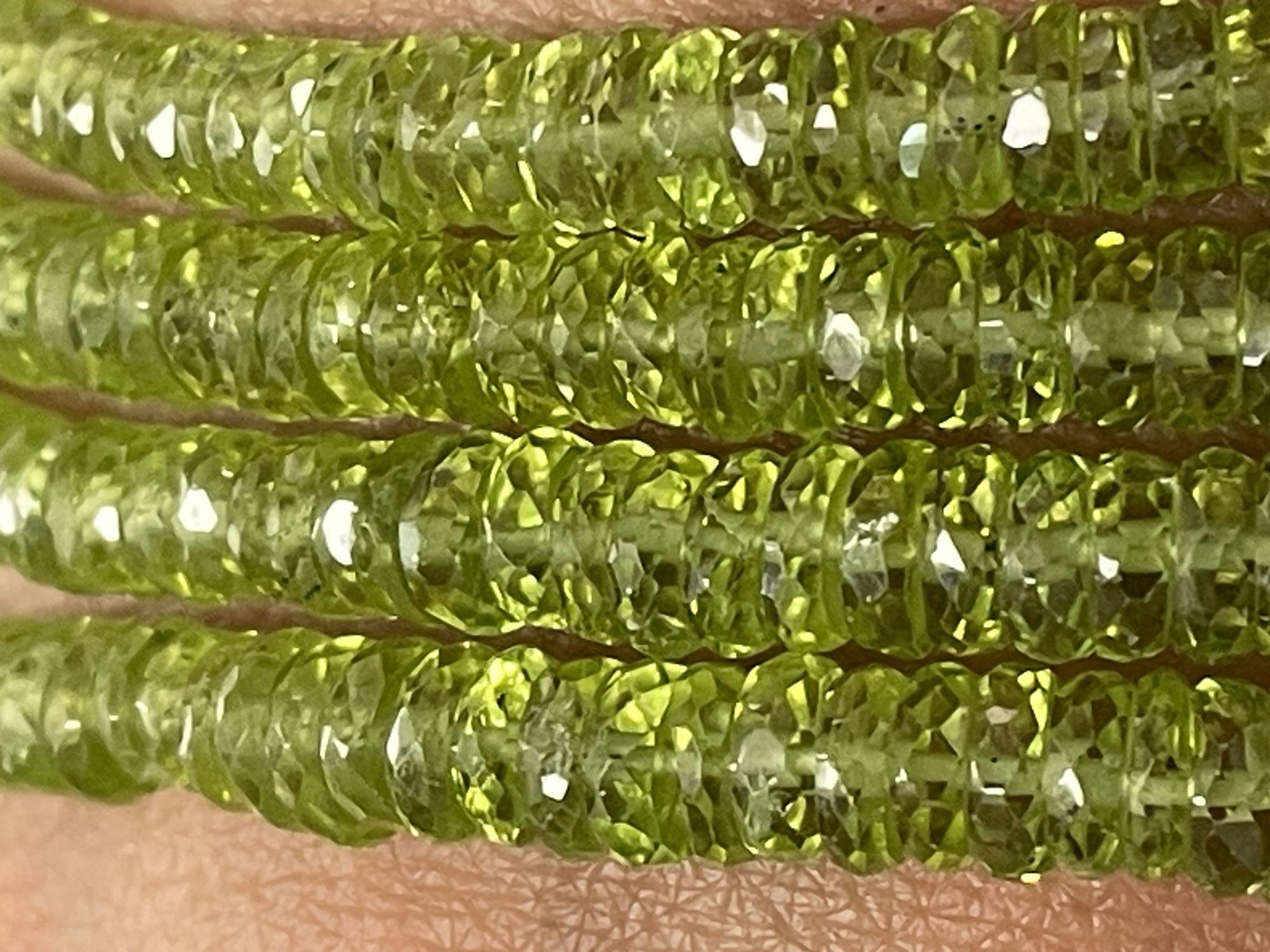 Peridot Rondelle Faceted