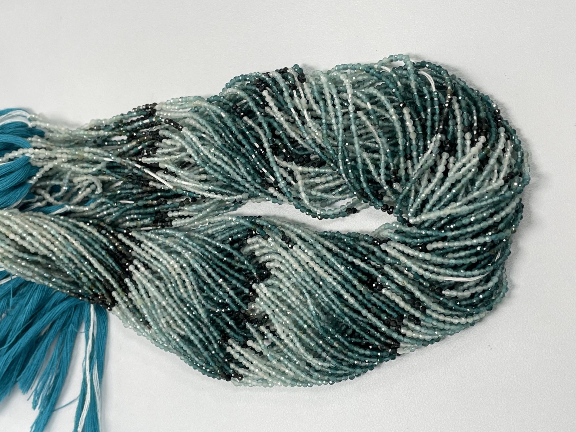 Shaded Blue Grandidierite Rondelle Faceted