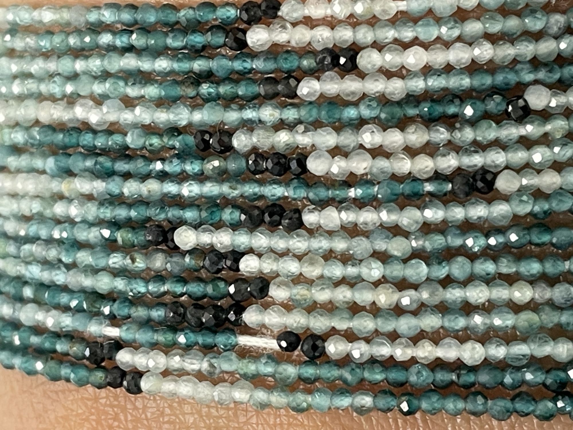 Shaded Blue Grandidierite Rondelle Faceted